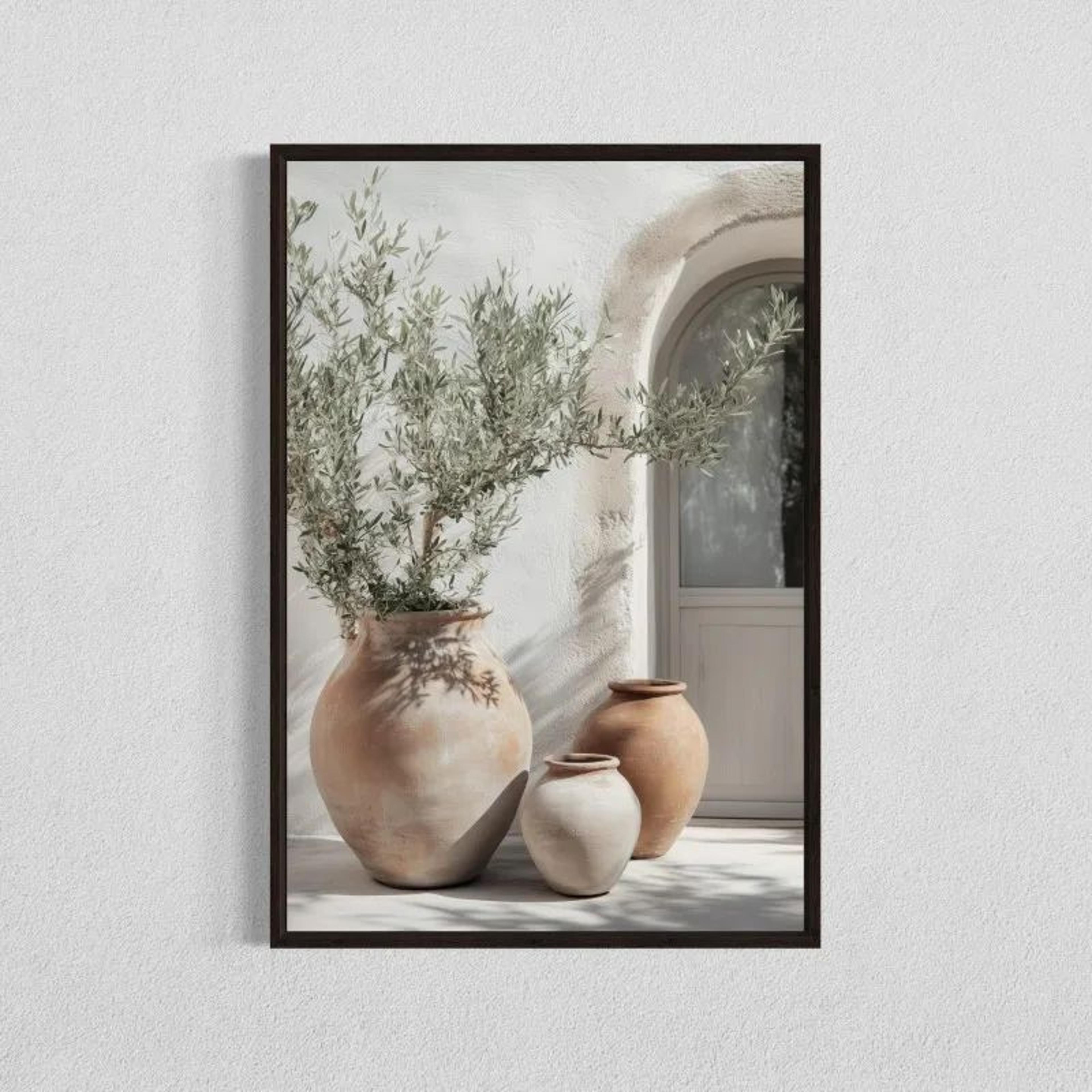 Minimalist Olive Tree Canvas Wall Art  Mediterranean Still Life Poster For Natural Home Decor 8