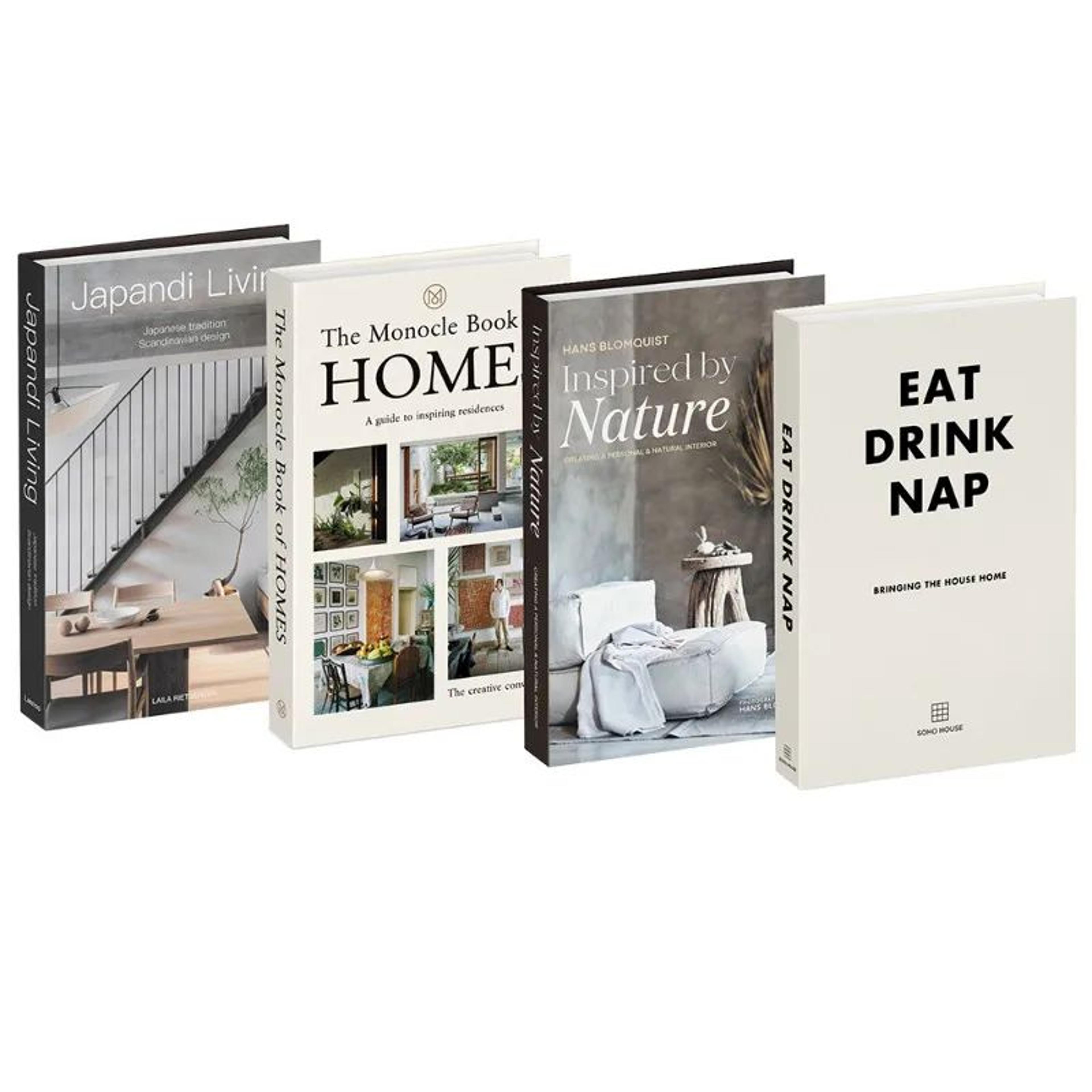 Luxury Faux Decorative Book Set  Aesthetic Coffee Table  Bookshelf Storage Decor 4 Pcs 6