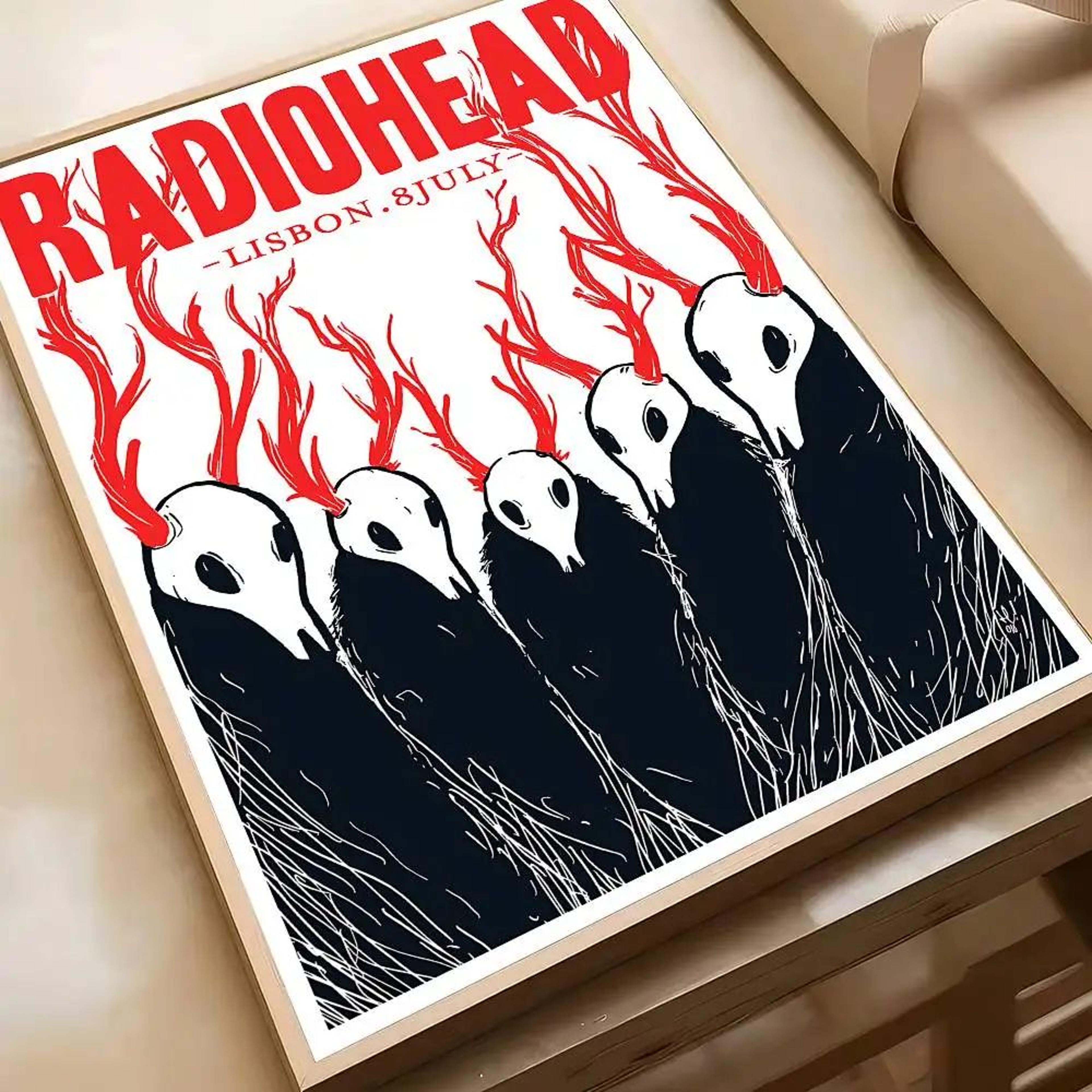 Vintage Radiohead Poster Wall Art  Retro Rock Band HD Print For Home  Bar Decor 15