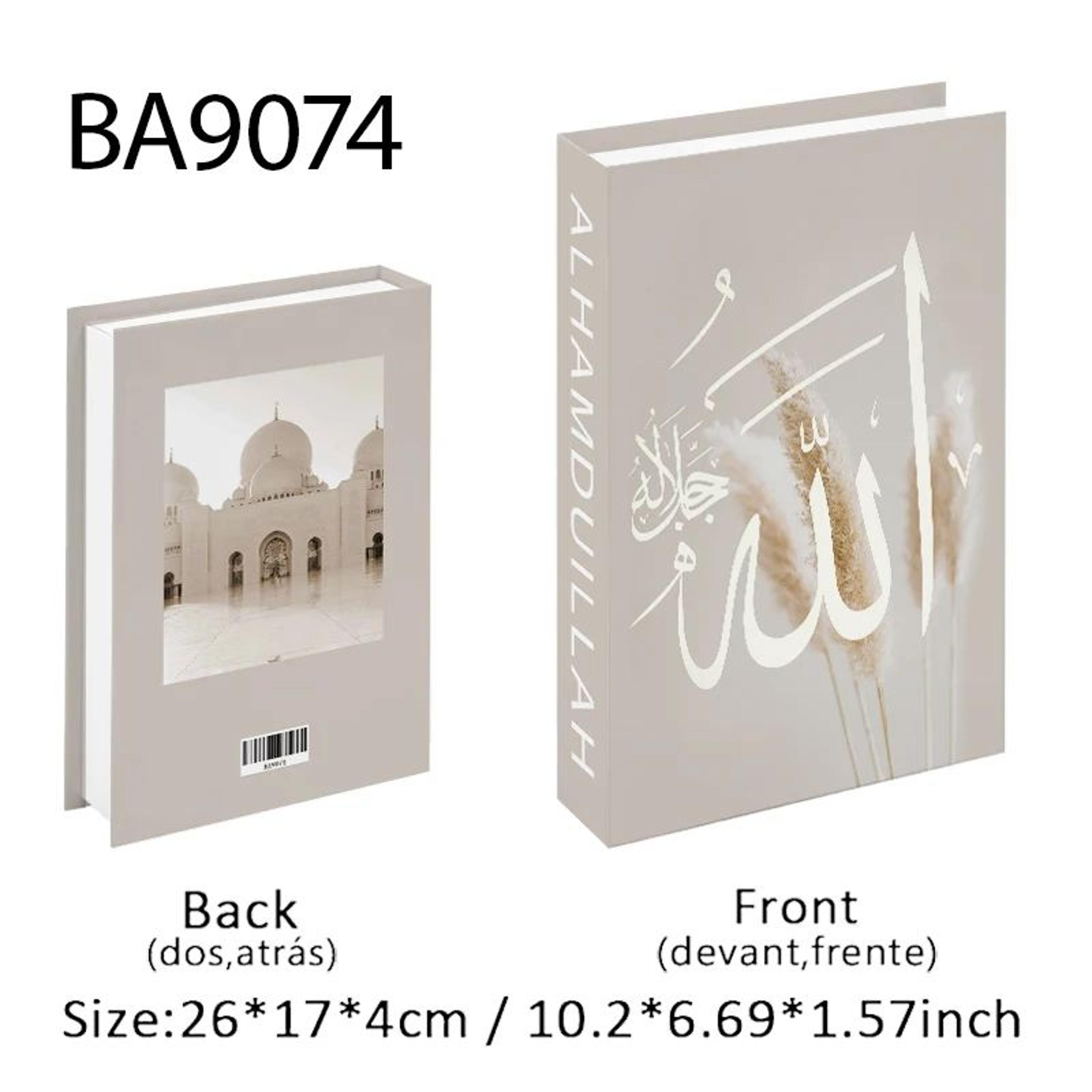 Islamic Kaaba Decorative Book Storage Box  Luxury Mosque Faux Book Organizer For Home Decor 7