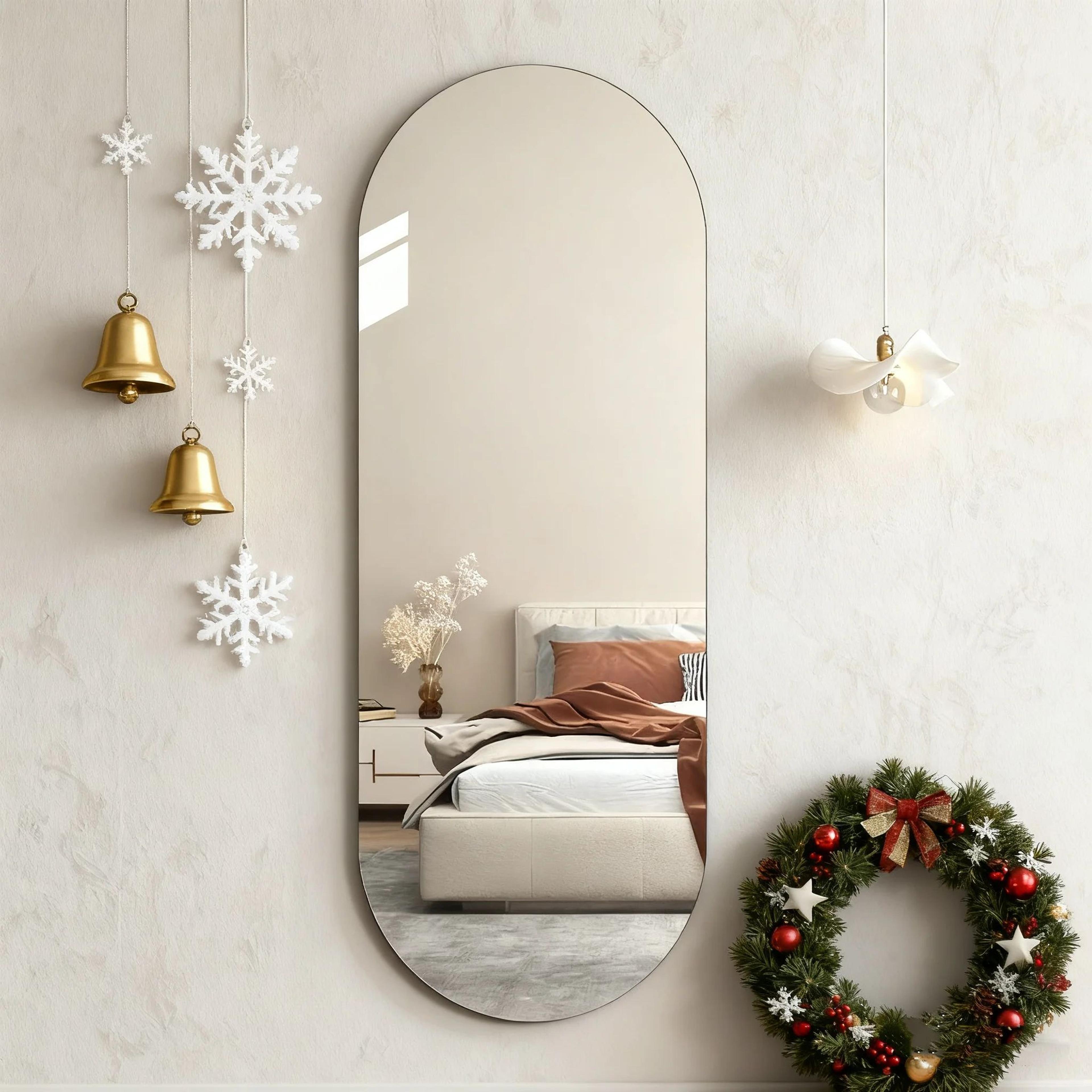 Acrylic Arched FullLength Mirror Wall Sticker  SelfAdhesive Lightweight Arch Mirror Panel 1