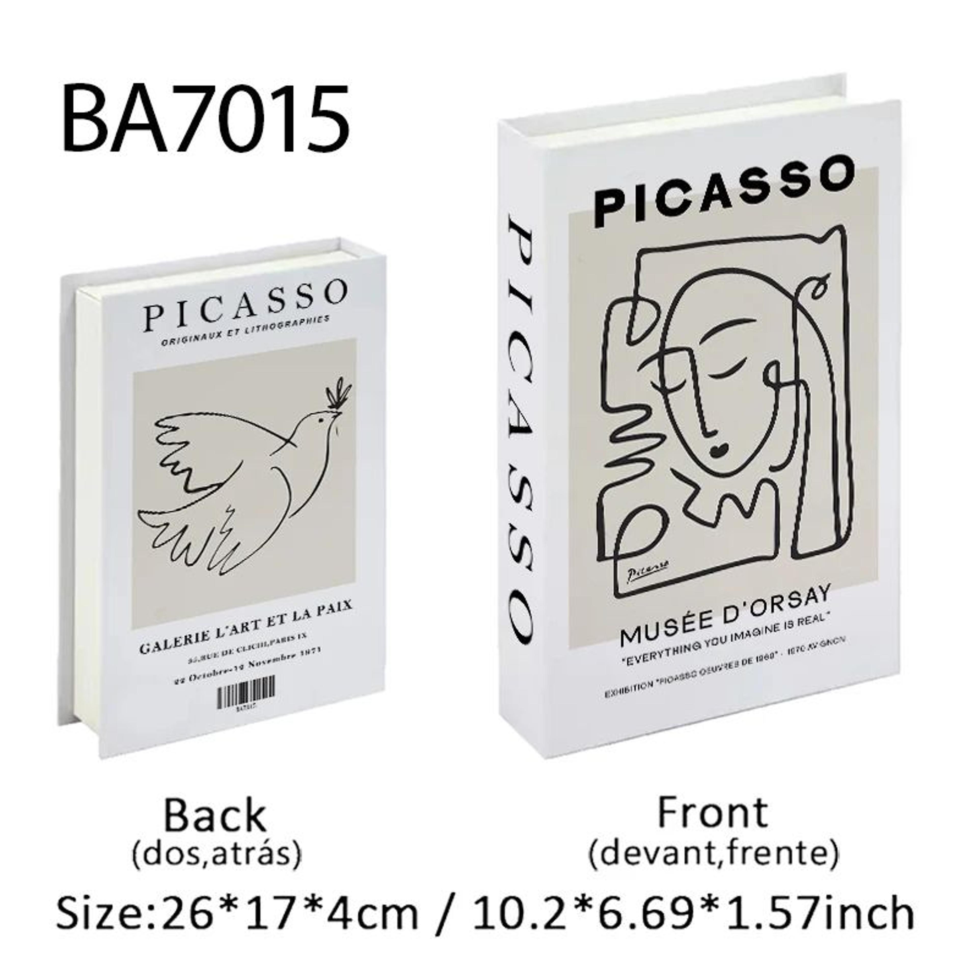 Luxury Artist Series Faux Book Storage Box  Van Gogh Monet Picasso Decorative Organizer 7