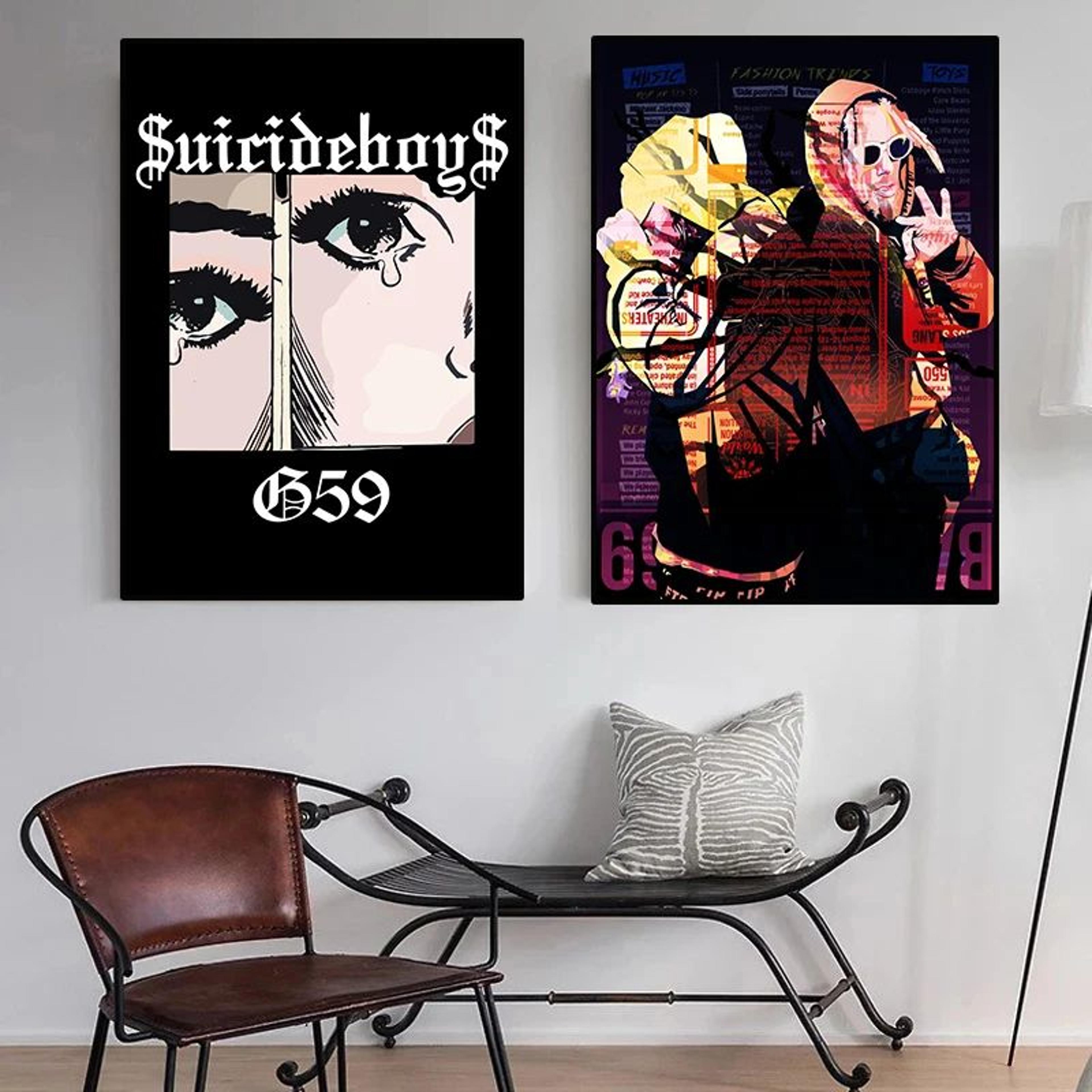 suicideboys vintage canvas poster – hip hop rap album wall art decor