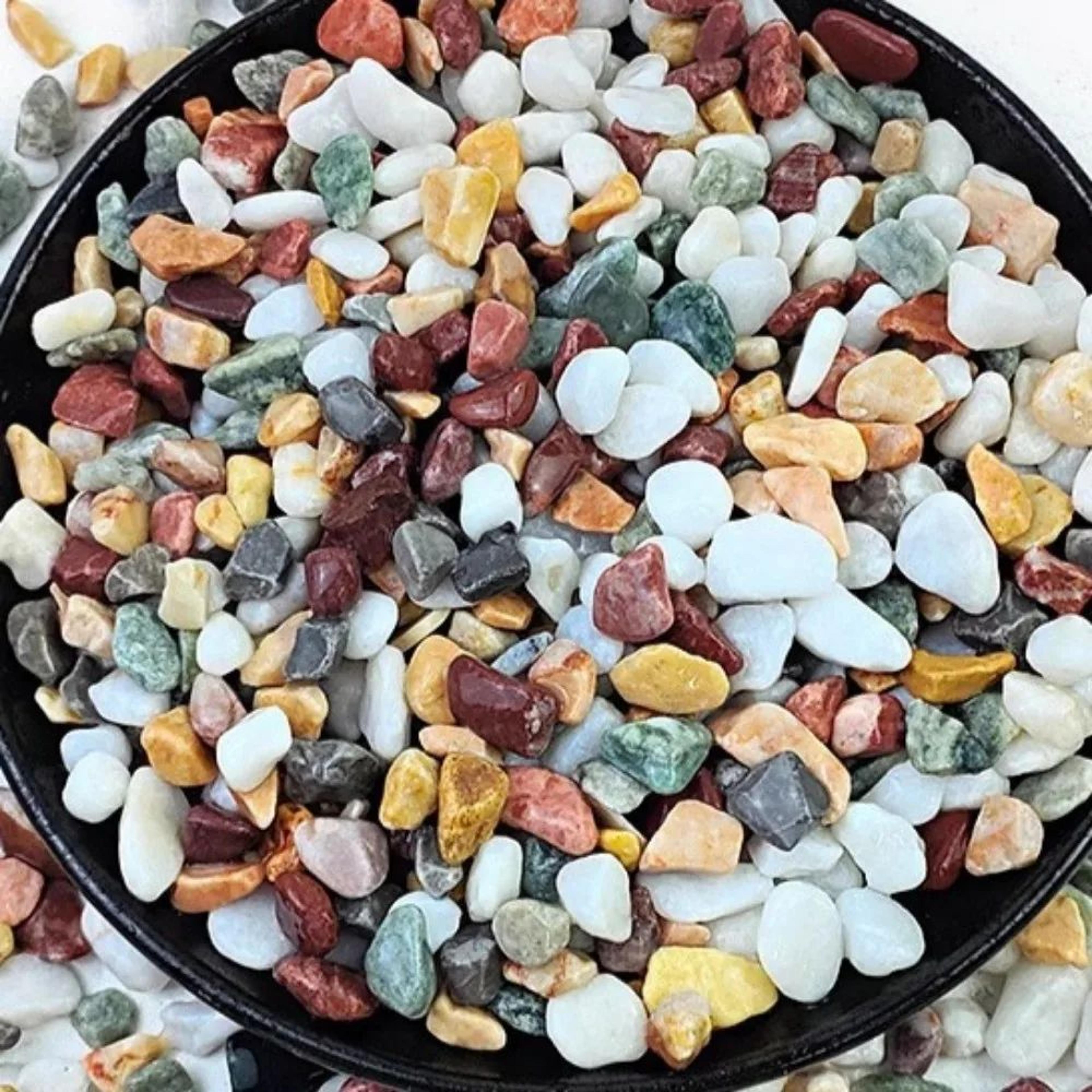 natural polished gravel pebbles – decorative river rocks for plants, aquariums & garden decor