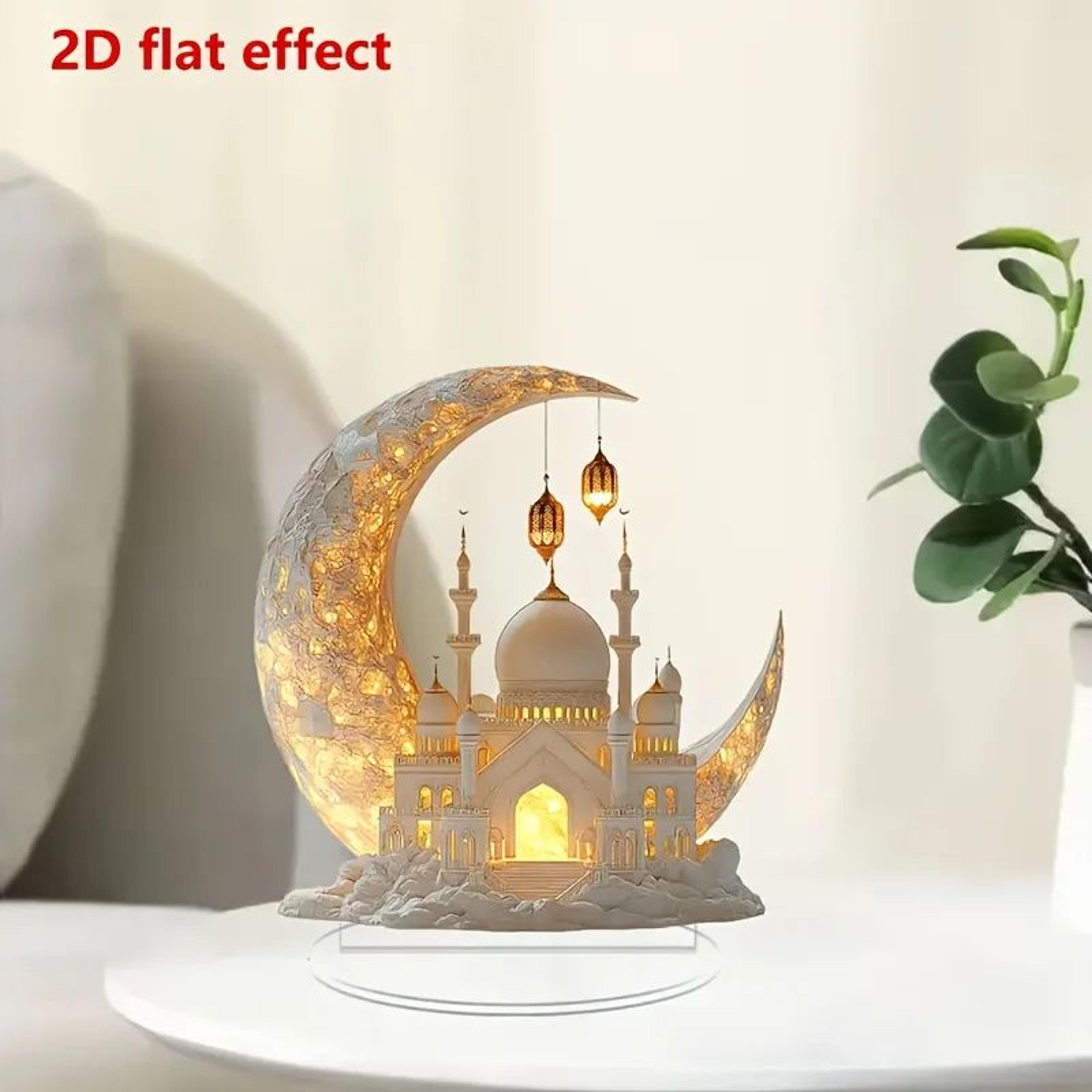 Eid Acrylic Mosque Table Decor  Ramadan Islamic Window  Home Display Ornament 3
