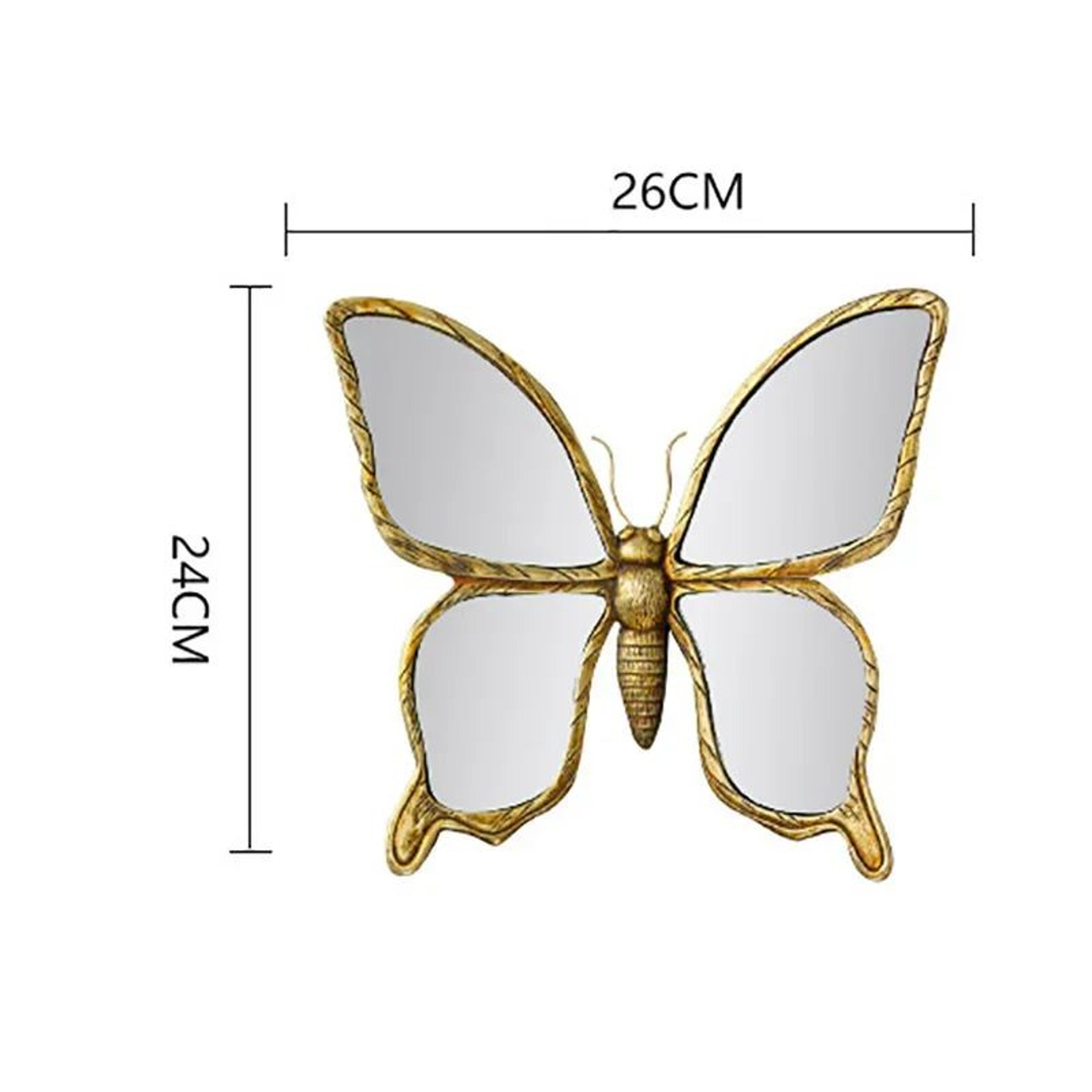 Vintage Dragonfly Resin Wall Art Mirror  Retro Butterfly Decorative Wall Accent 7