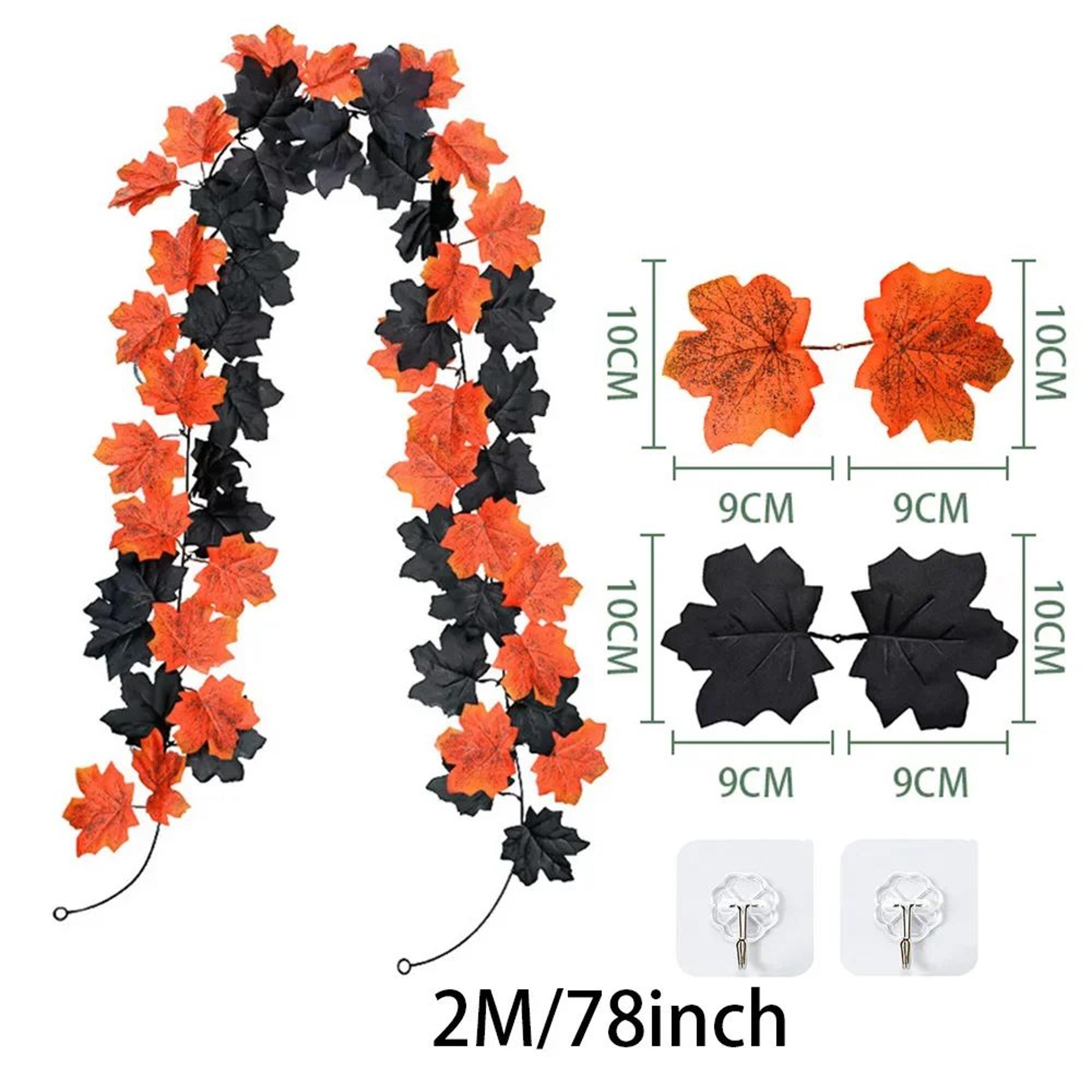 Autumn Maple Leaf Garland Vine  656ft Artificial Fall Hanging Decor For Thanksgiving  Seasonal Even 9