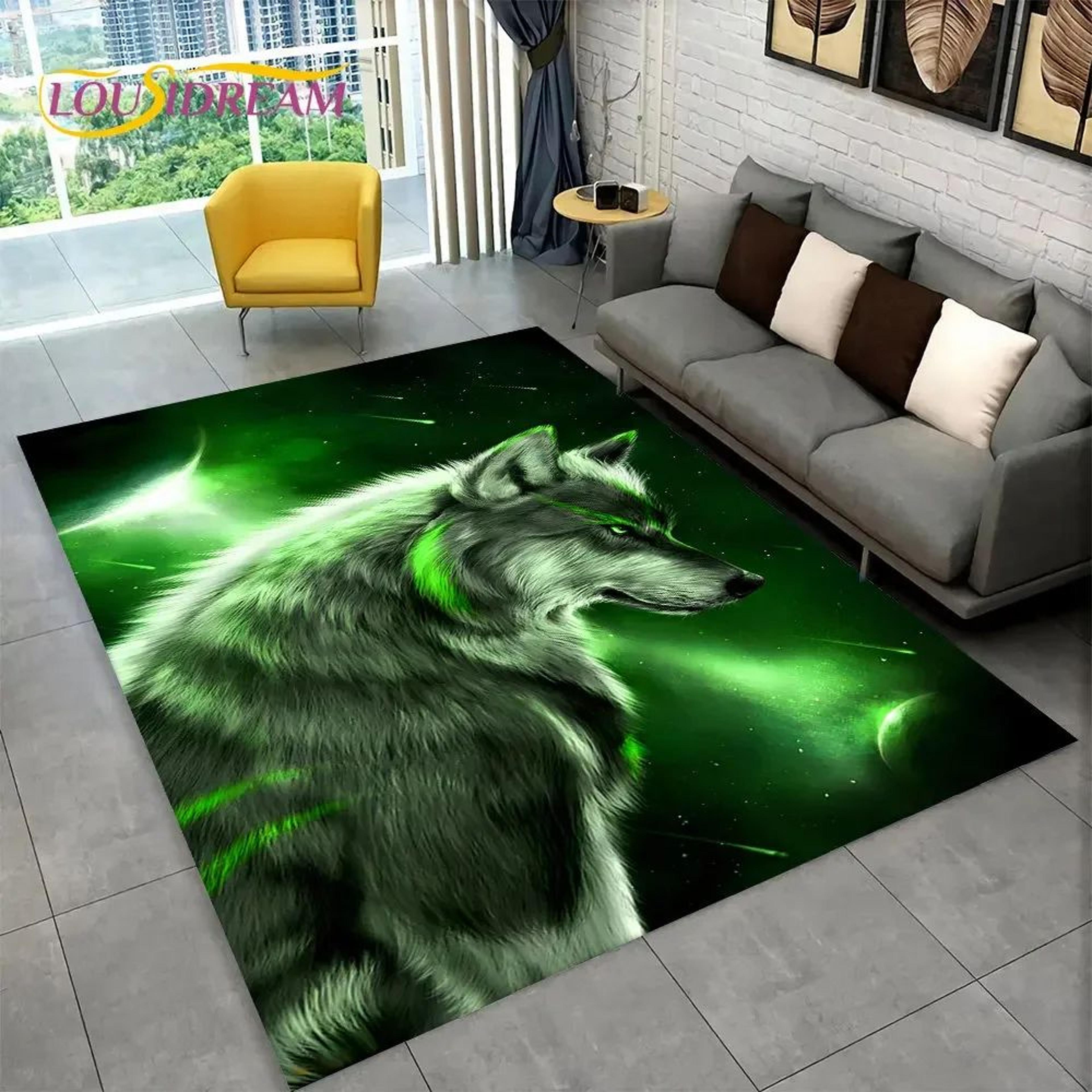 3D Animal Print Area Rug  NonSlip Flannel Carpet For Living Room Bedroom  Home Decor 18