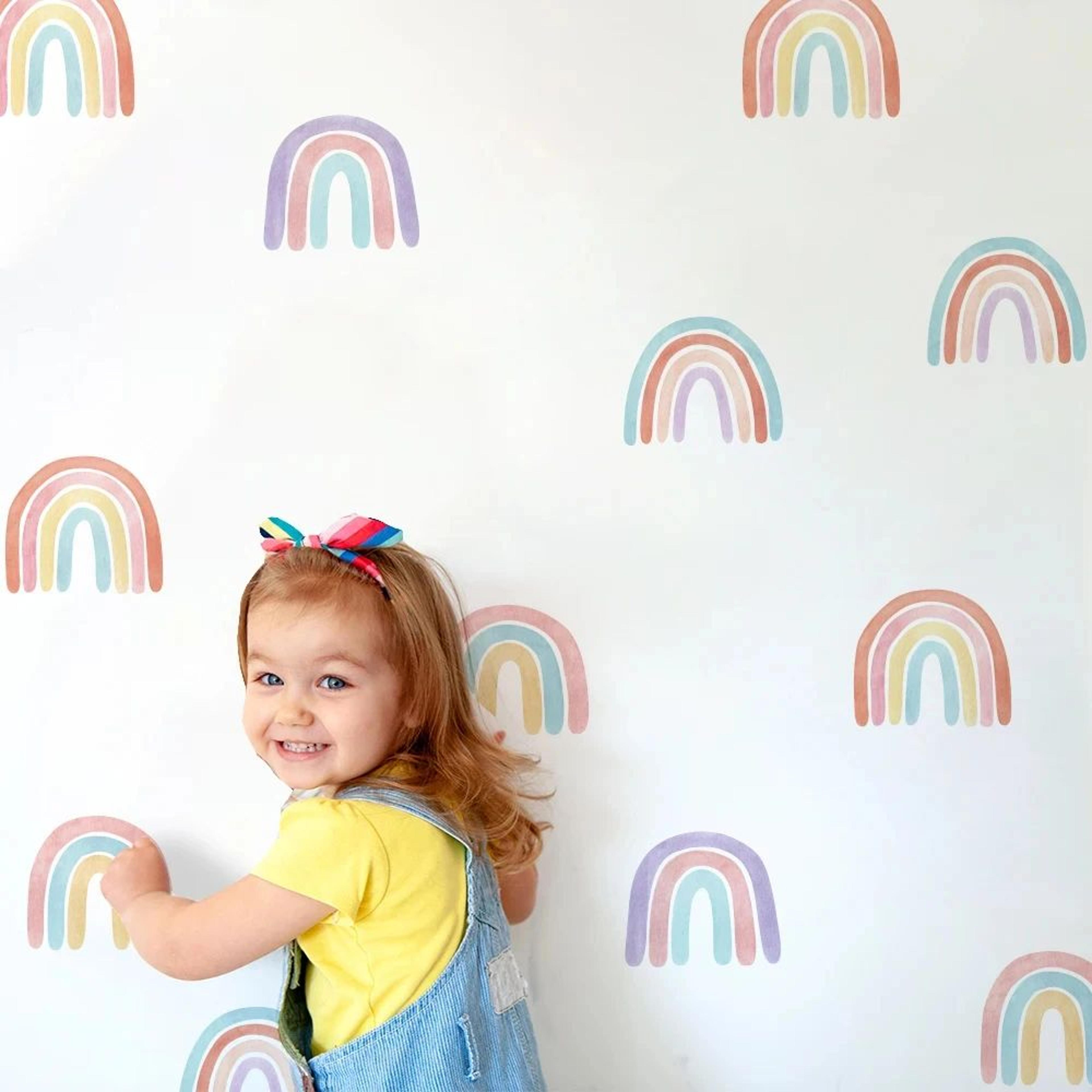Rainbow Wall Stickers For Kids  Peel  Stick Vinyl Nursery Room Decor 36pcs 2