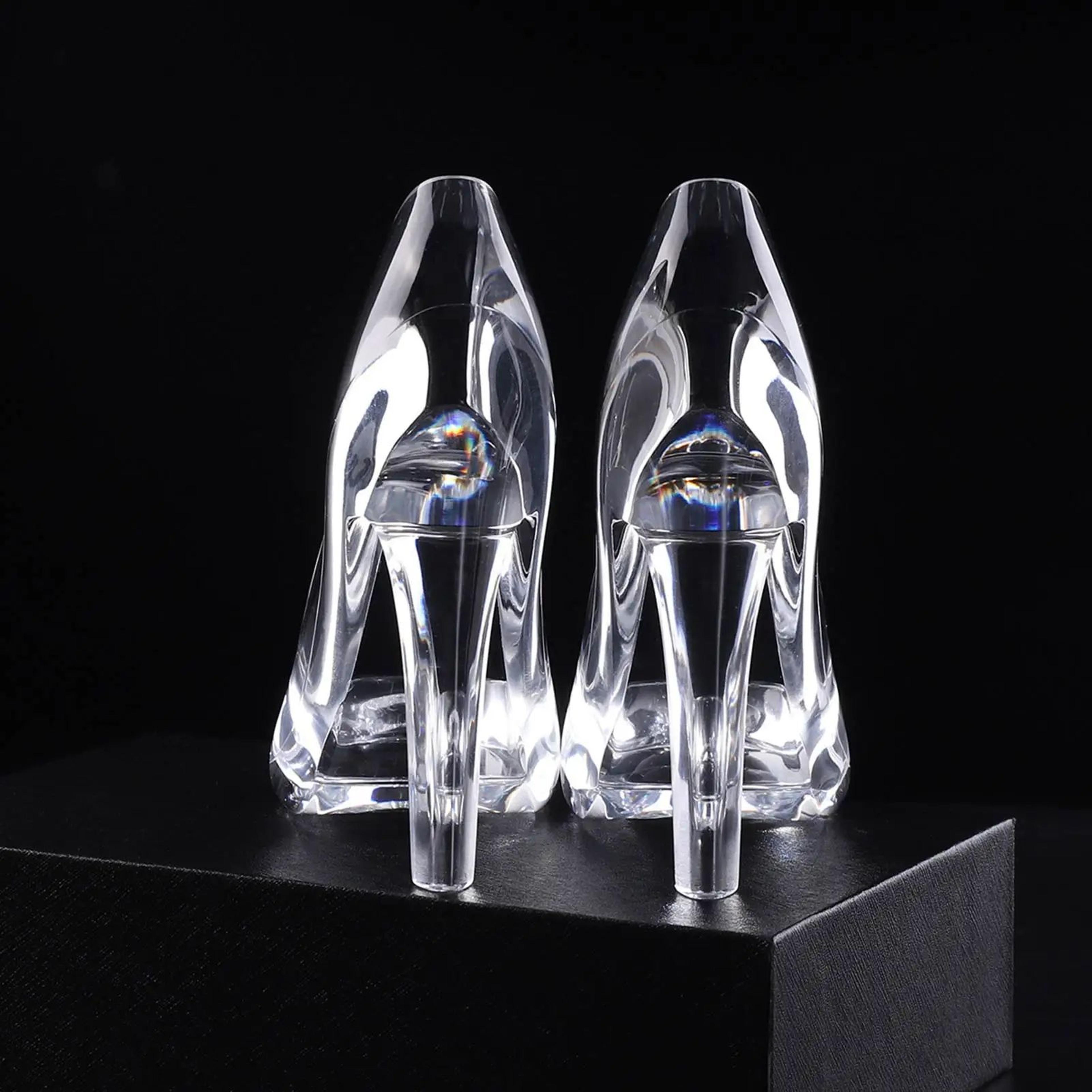 Crystal Glass Slipper Ornament  Transparent Acrylic Cinderella HighHeel Figurine For Wedding  Roman 2