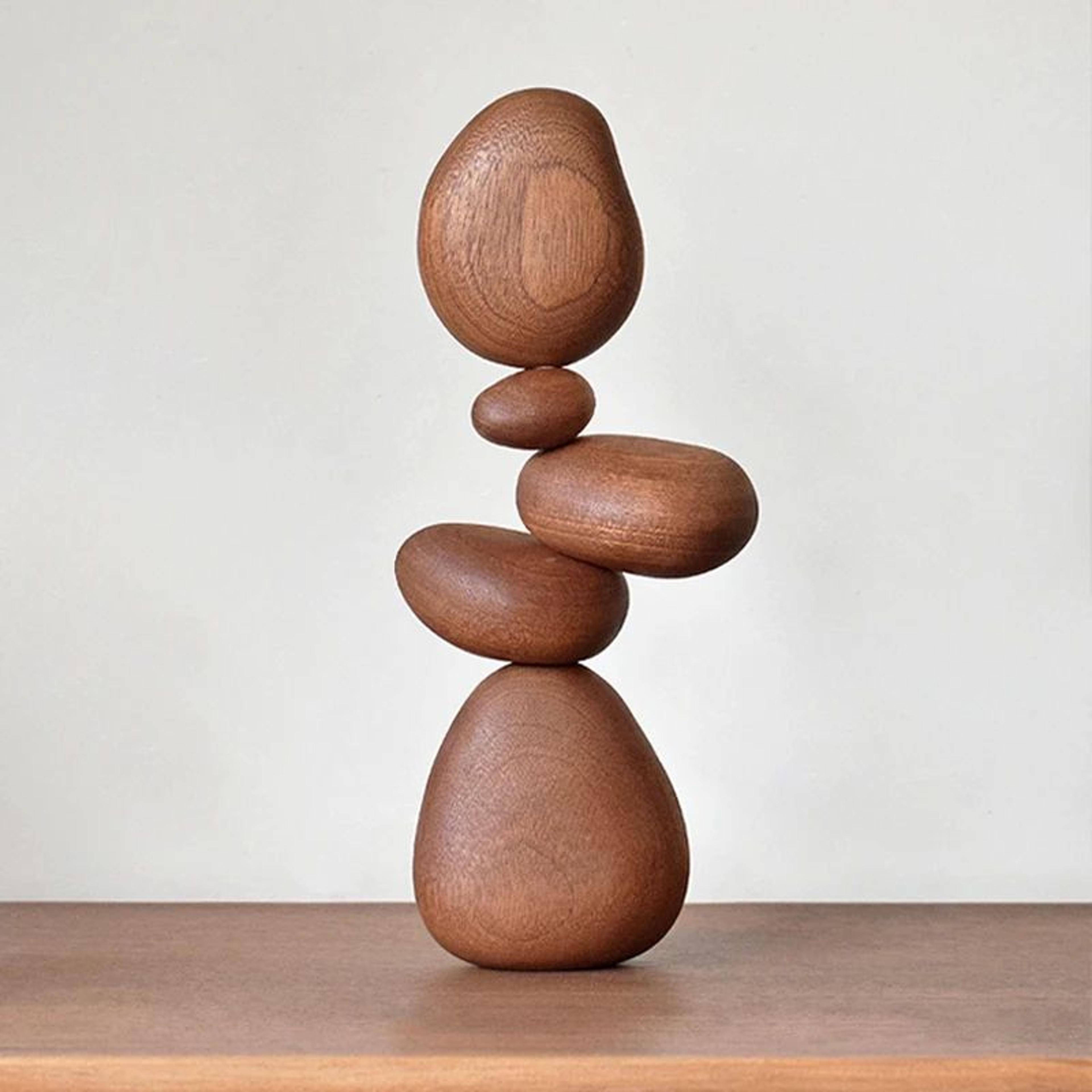 Nordic Solid Wood Stone Puzzle Wall Art  Modern Decompression Decorative Wooden Ornaments 5