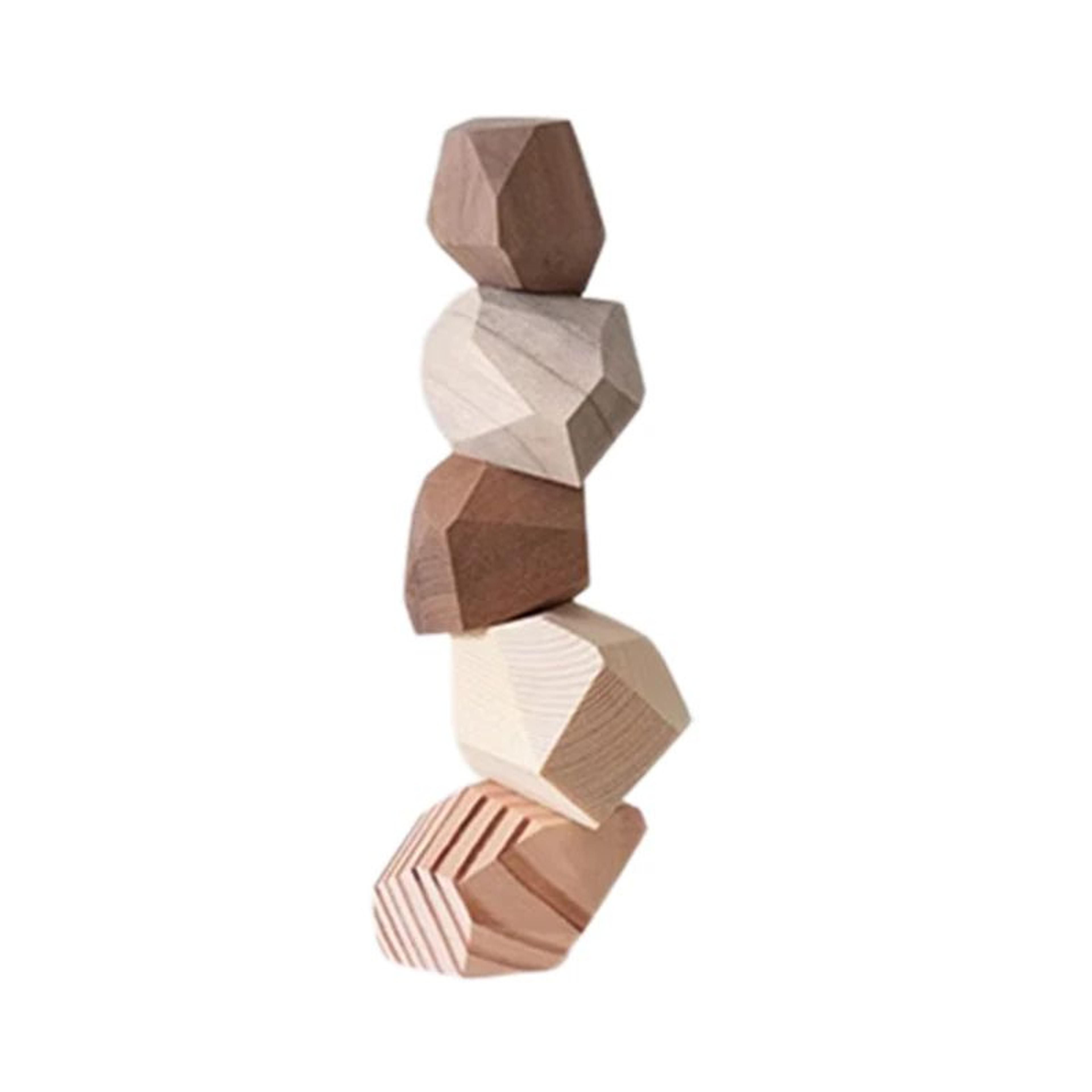 Nordic Solid Wood Stone Puzzle Wall Art  Modern Decompression Decorative Wooden Ornaments 7
