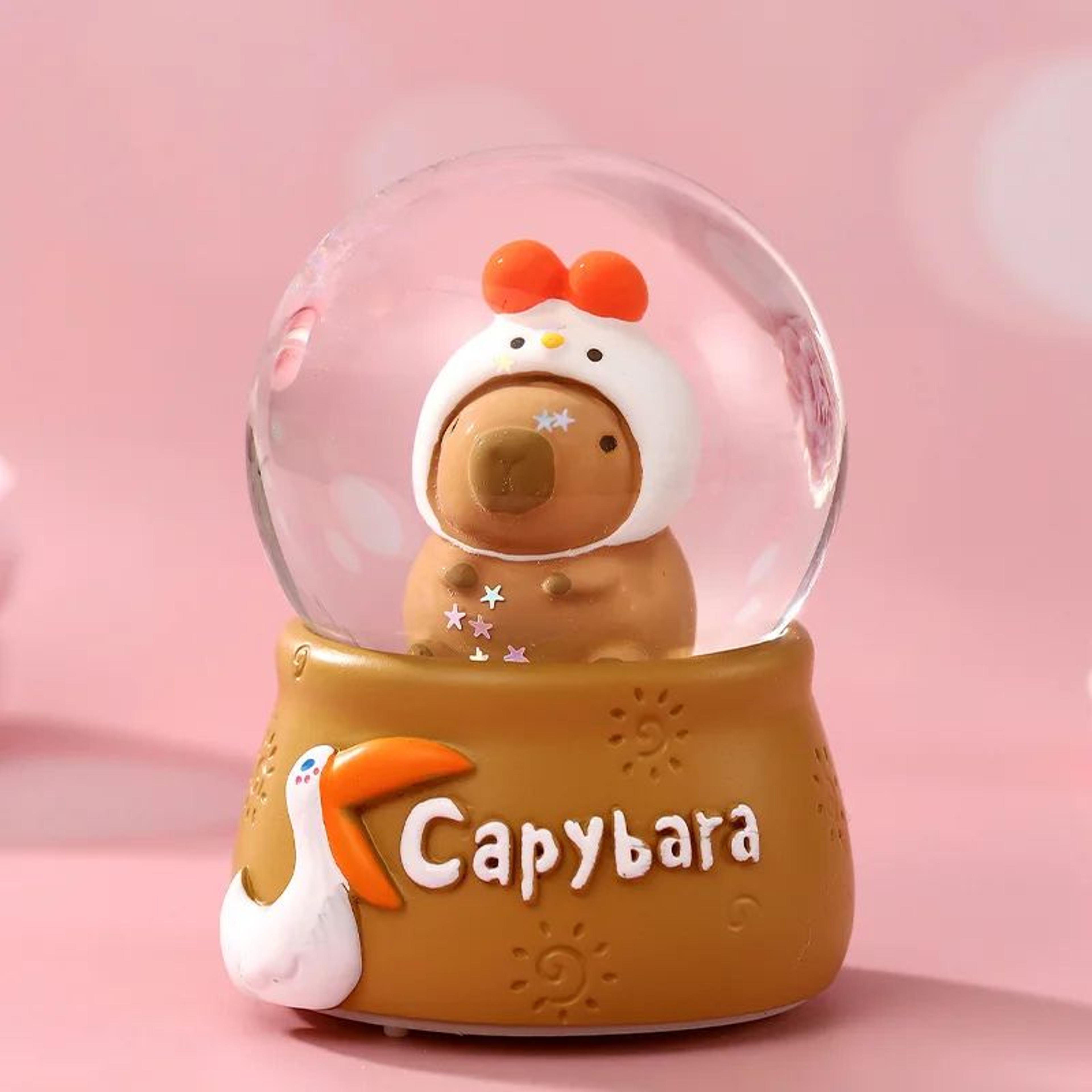 Luminous Capybara Crystal Ball Ornament  Cute Animal LED Desk Decor For Home  Gifts 3