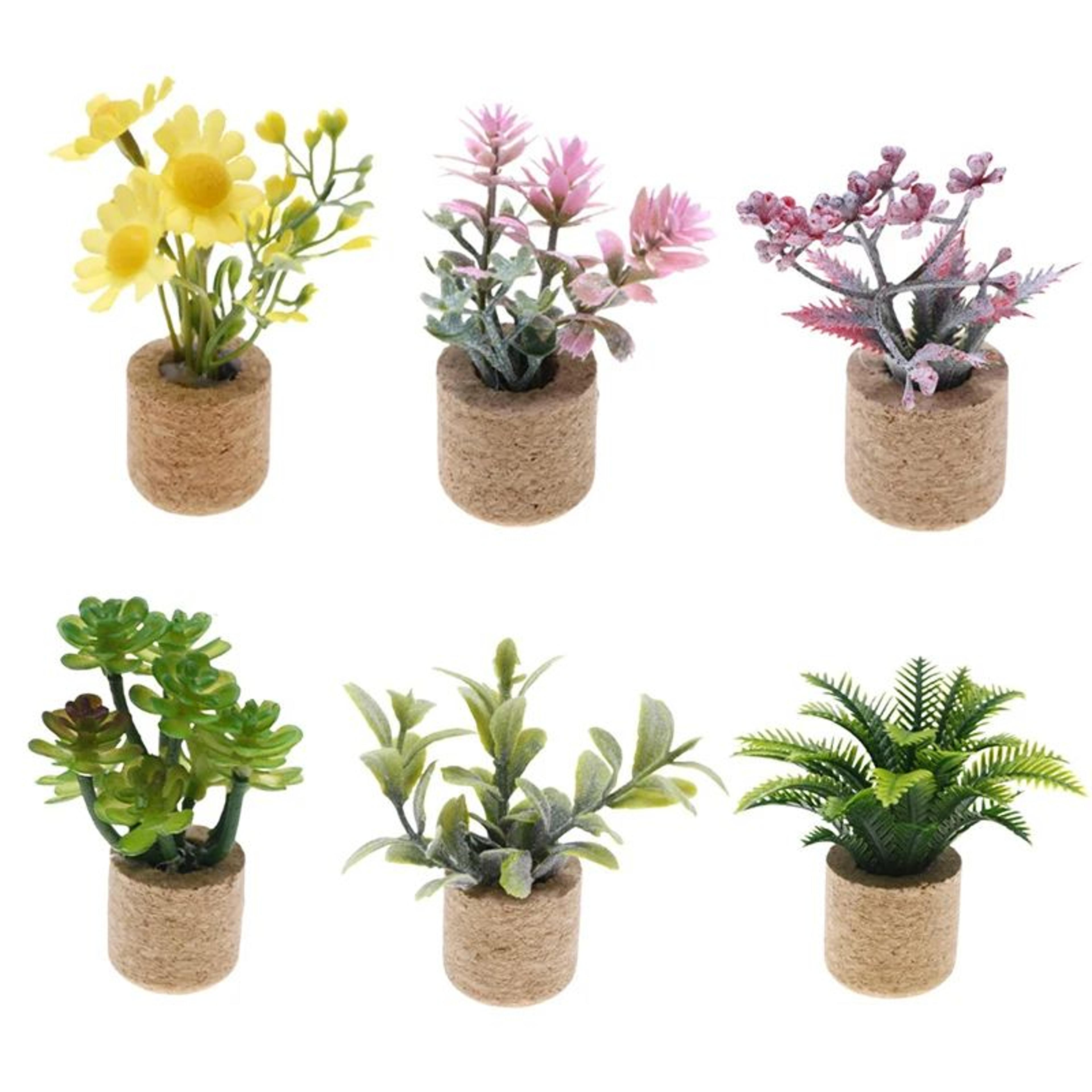 Miniature Dollhouse Potted Plants  Realistic Greenery Decor For 112 Scale Mini Garden  DIY Scenes 2
