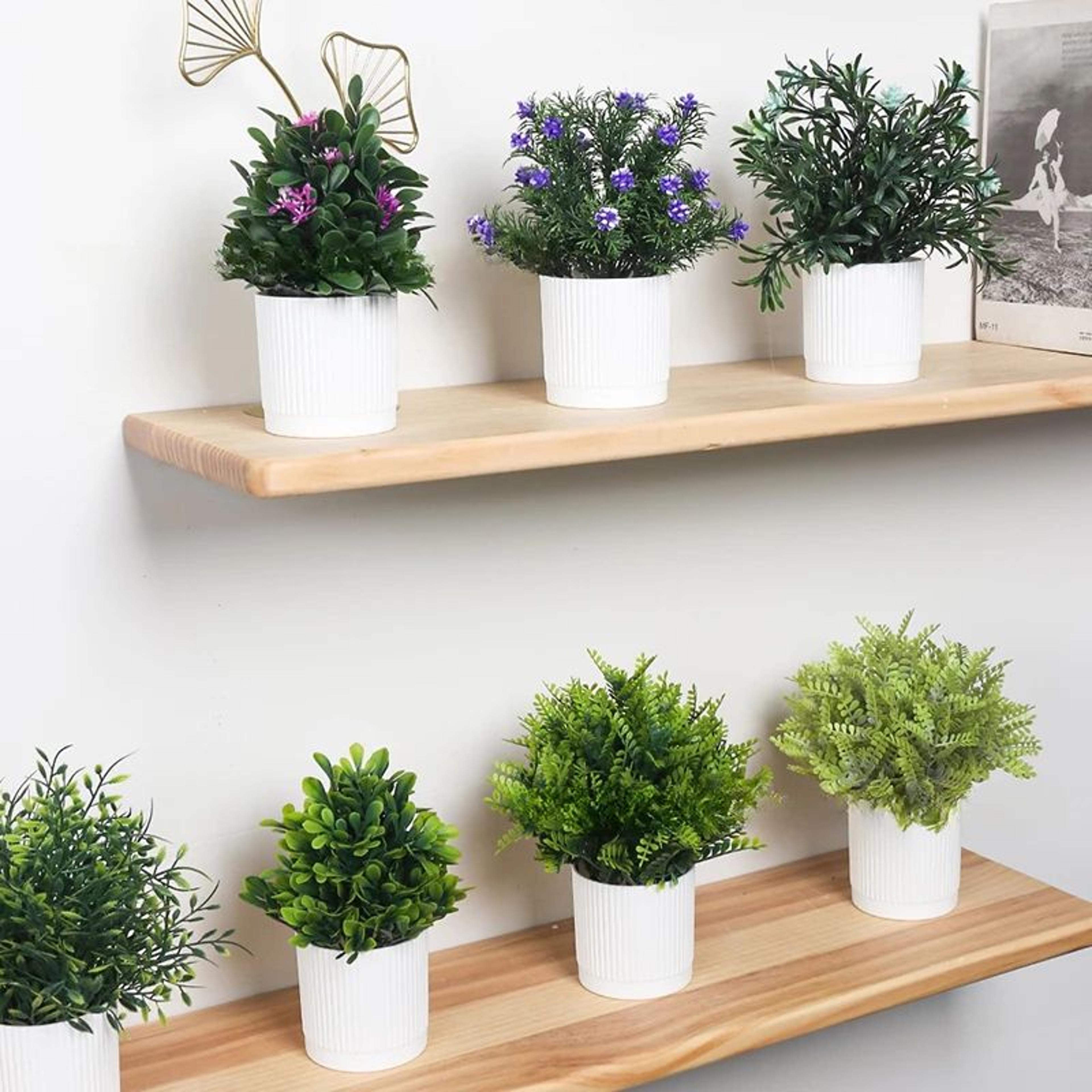 Artificial Bonsai Potted Plant  Realistic Mini Tree Decor For Home Office  Garden Display 1