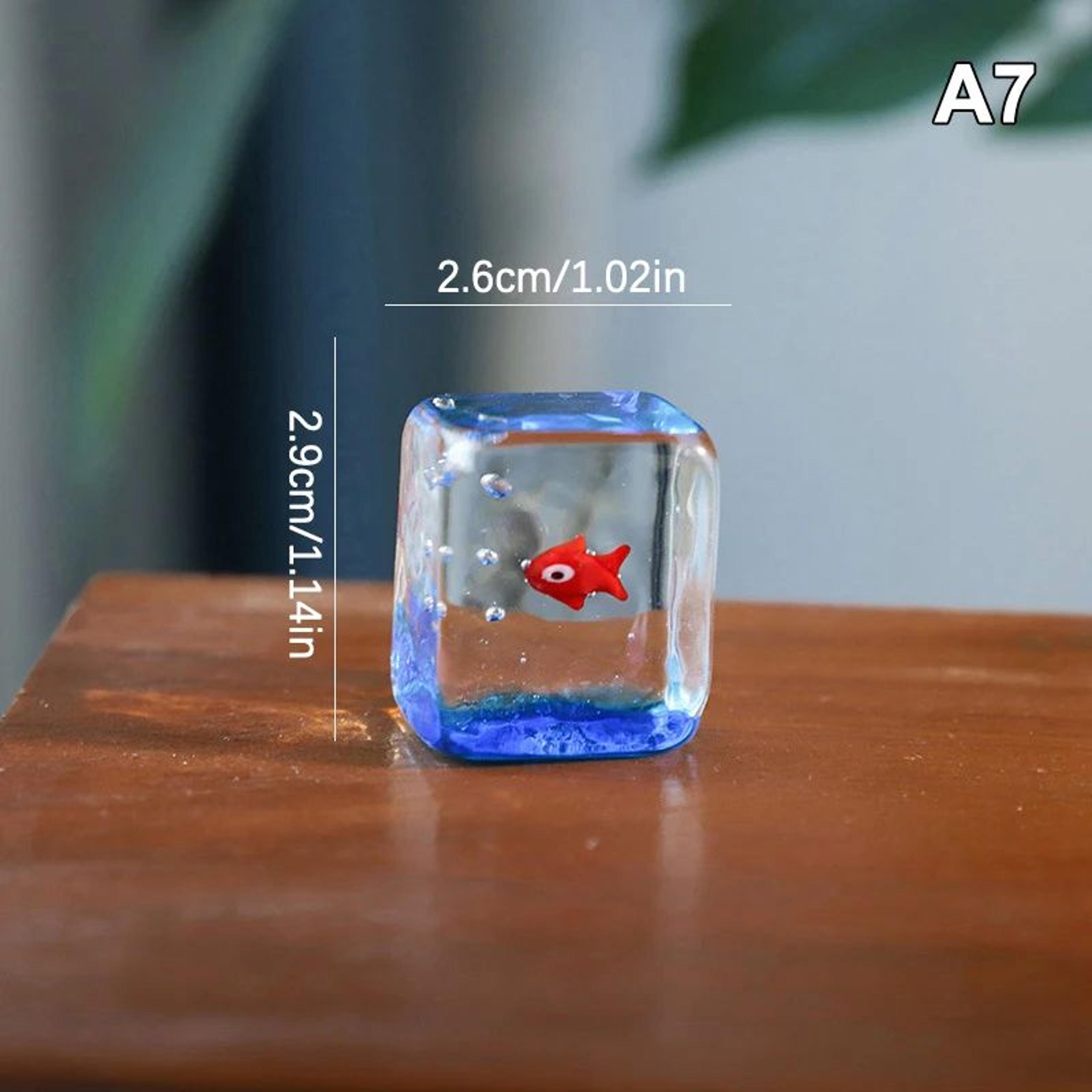VividGlass Mini Pocket Fish Figurine  Handcrafted Colorful Glass Ornament For Desk  Home Decor 12