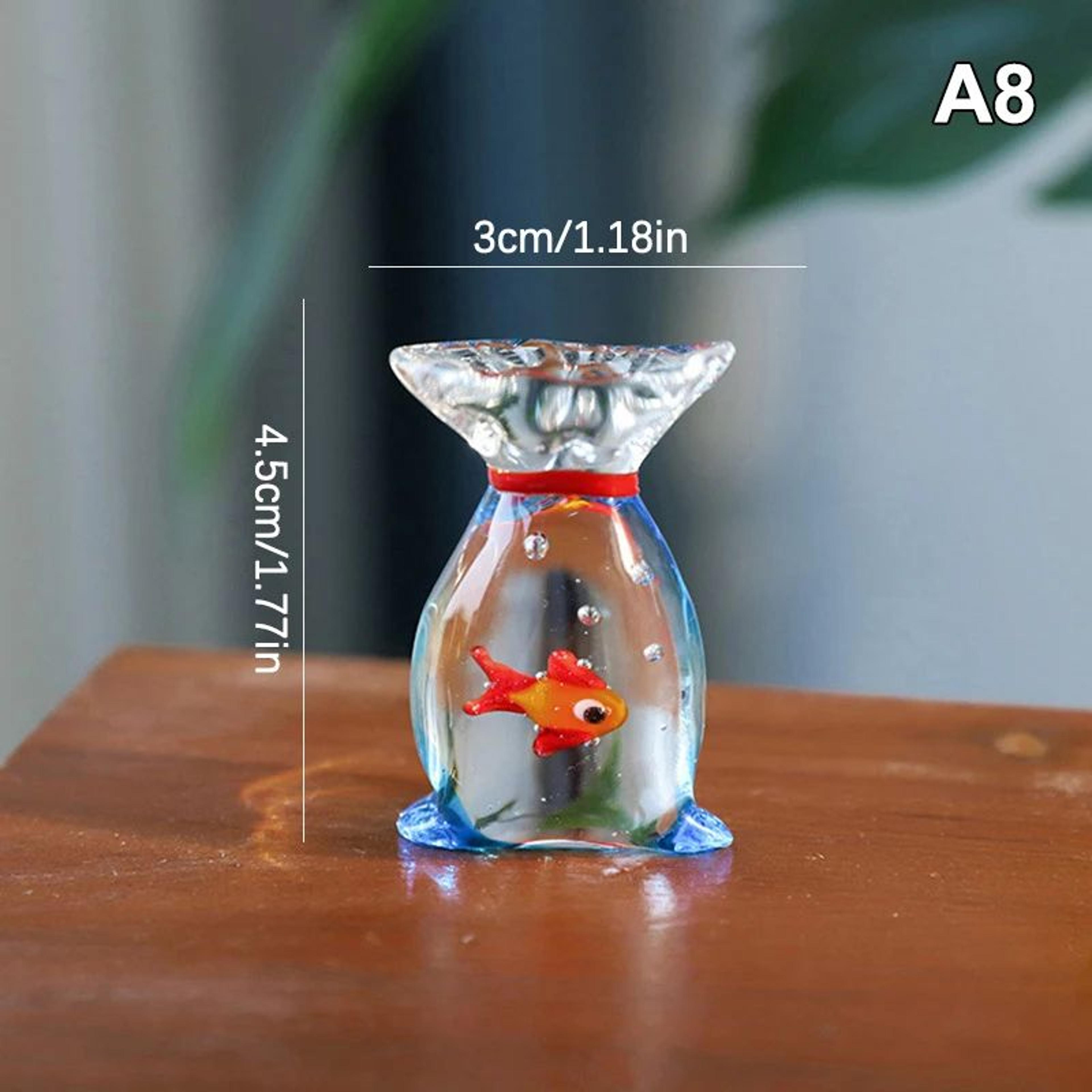 VividGlass Mini Pocket Fish Figurine  Handcrafted Colorful Glass Ornament For Desk  Home Decor 13