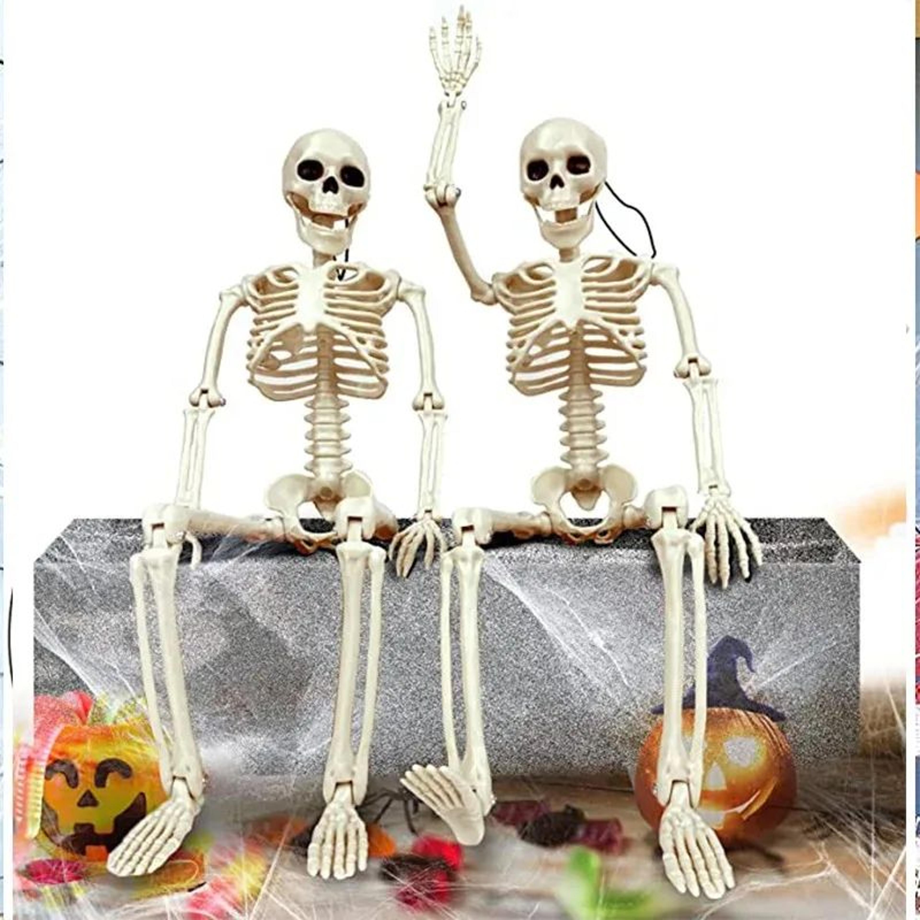 Spooky LifeSize Posable Skeleton Halloween Decor  Realistic Humanoid Bone Prop For Haunted House  P 4