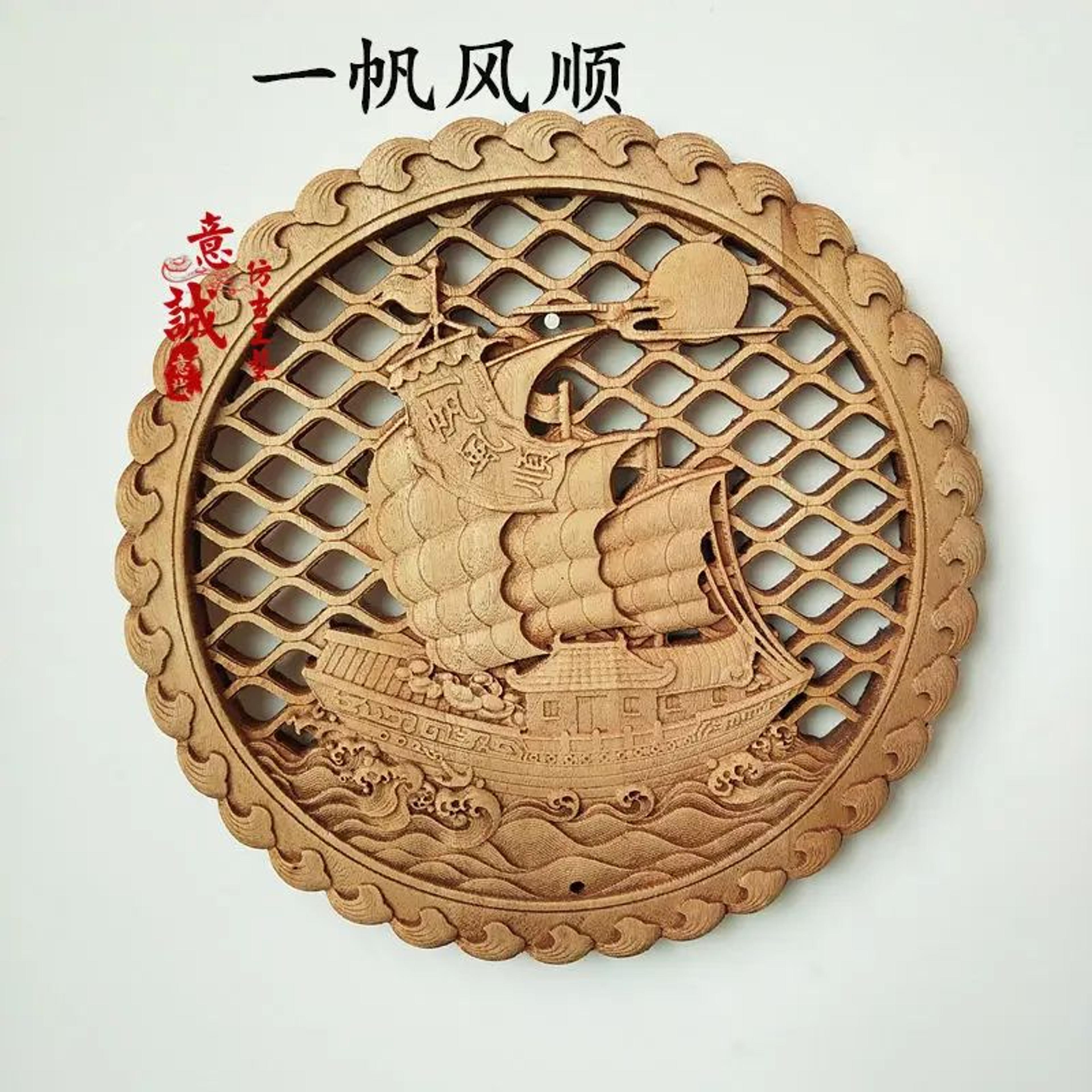 HandCarved Camphor Wood Dragon  Phoenix Wall Art  3D Traditional Chinese Decorative Panel With Natu 25