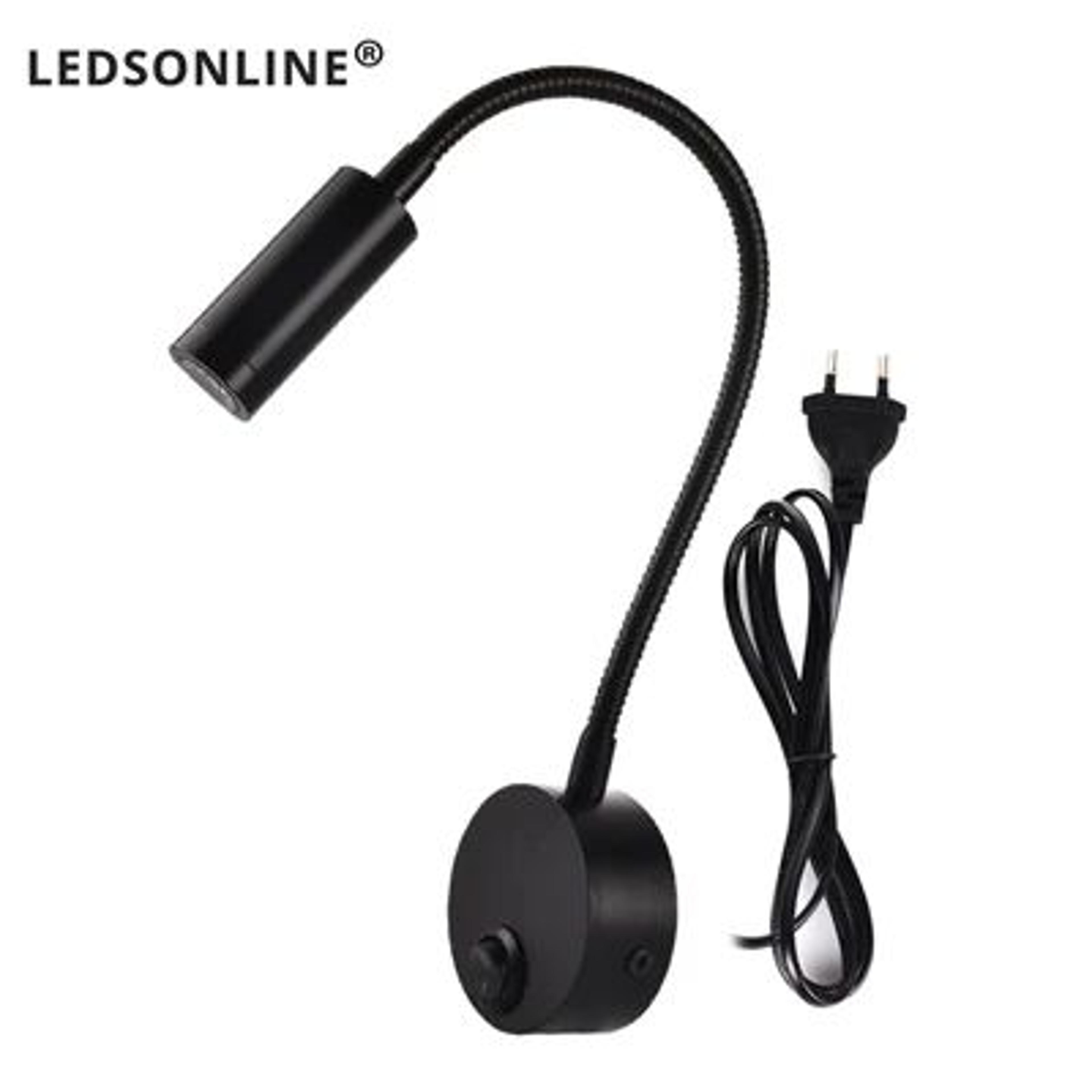 Modern LED Gooseneck Wall Reading Lamp  Flexible Clamp Sconce Light With Switch For Bedside Use 9