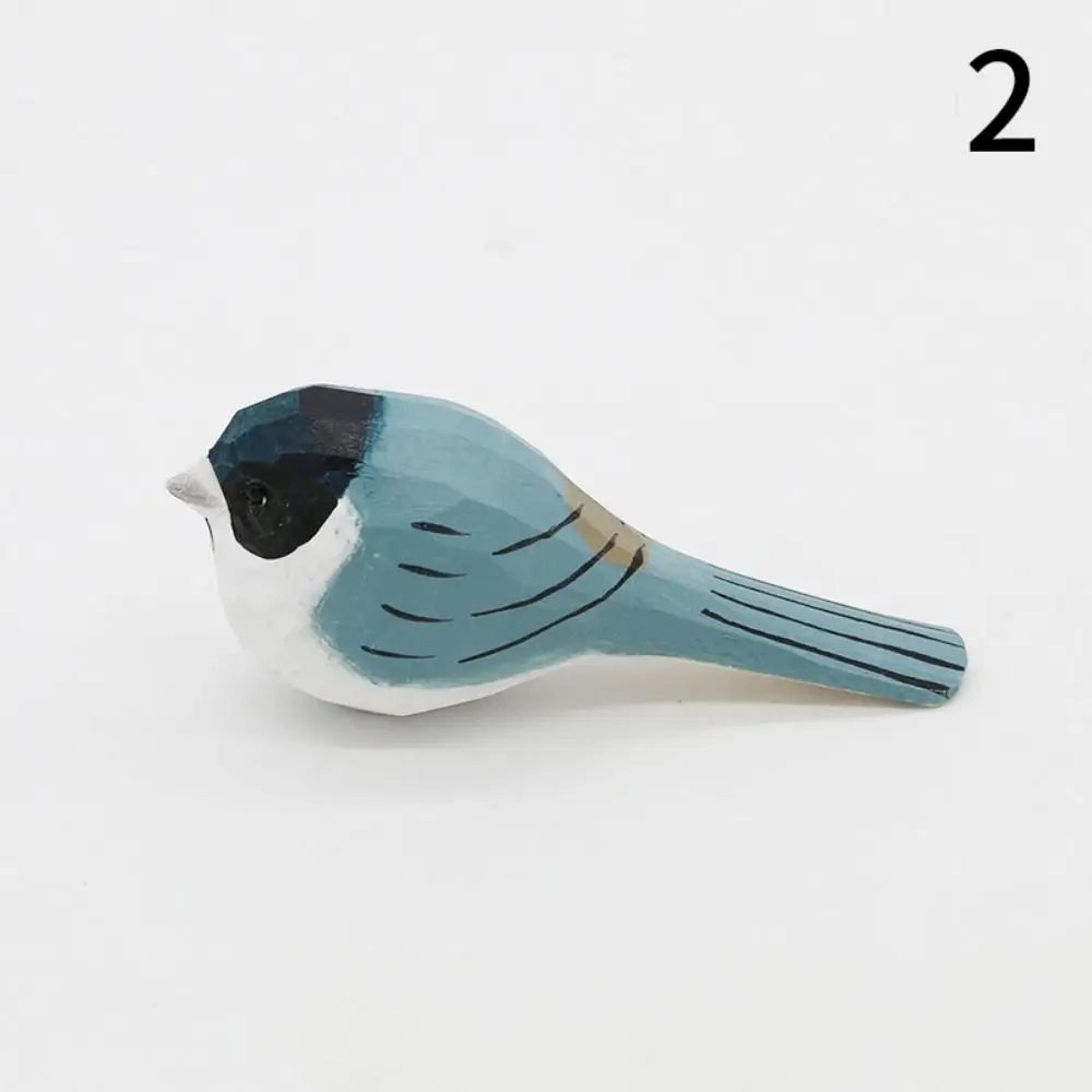 Handmade Wooden Bird Figurine  Nordic Style HandCarved Basswood Bird Decor Gift 7