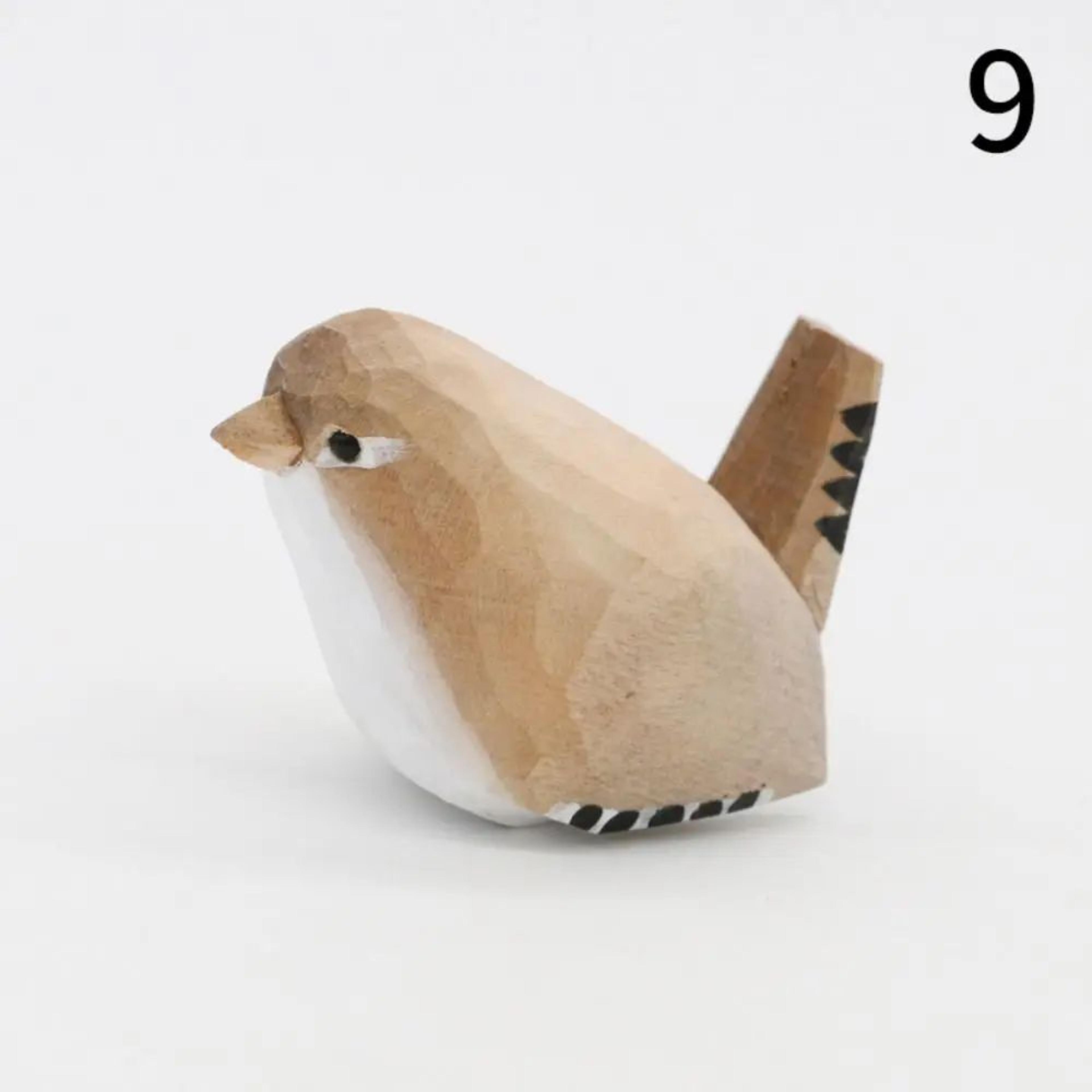 Handmade Wooden Bird Figurine  Nordic Style HandCarved Basswood Bird Decor Gift 14
