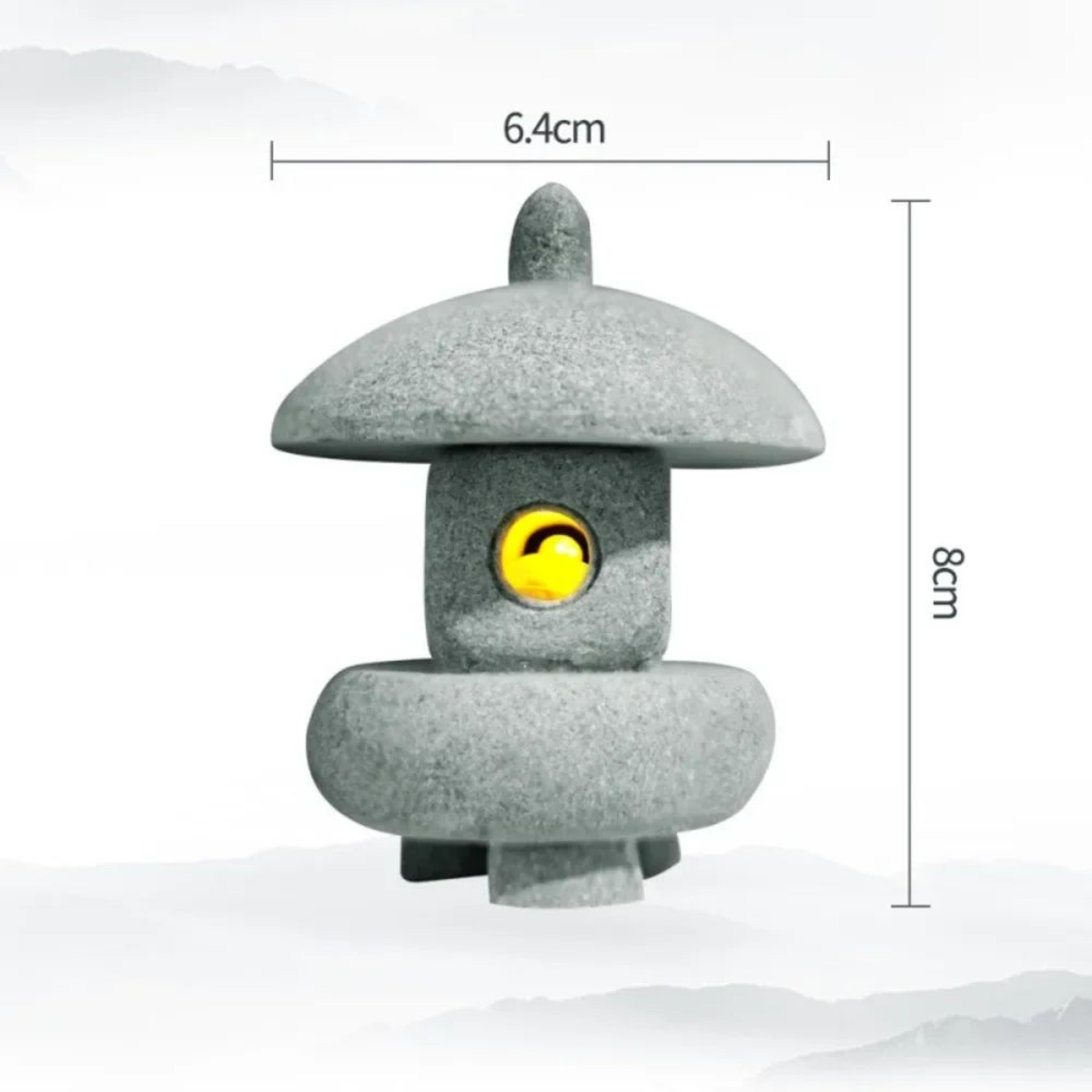 Zen Mini Pagoda Lantern Garden Statue  Stone Bonsai Landscape Lamp Ornament For Yard  Desktop Decor 10