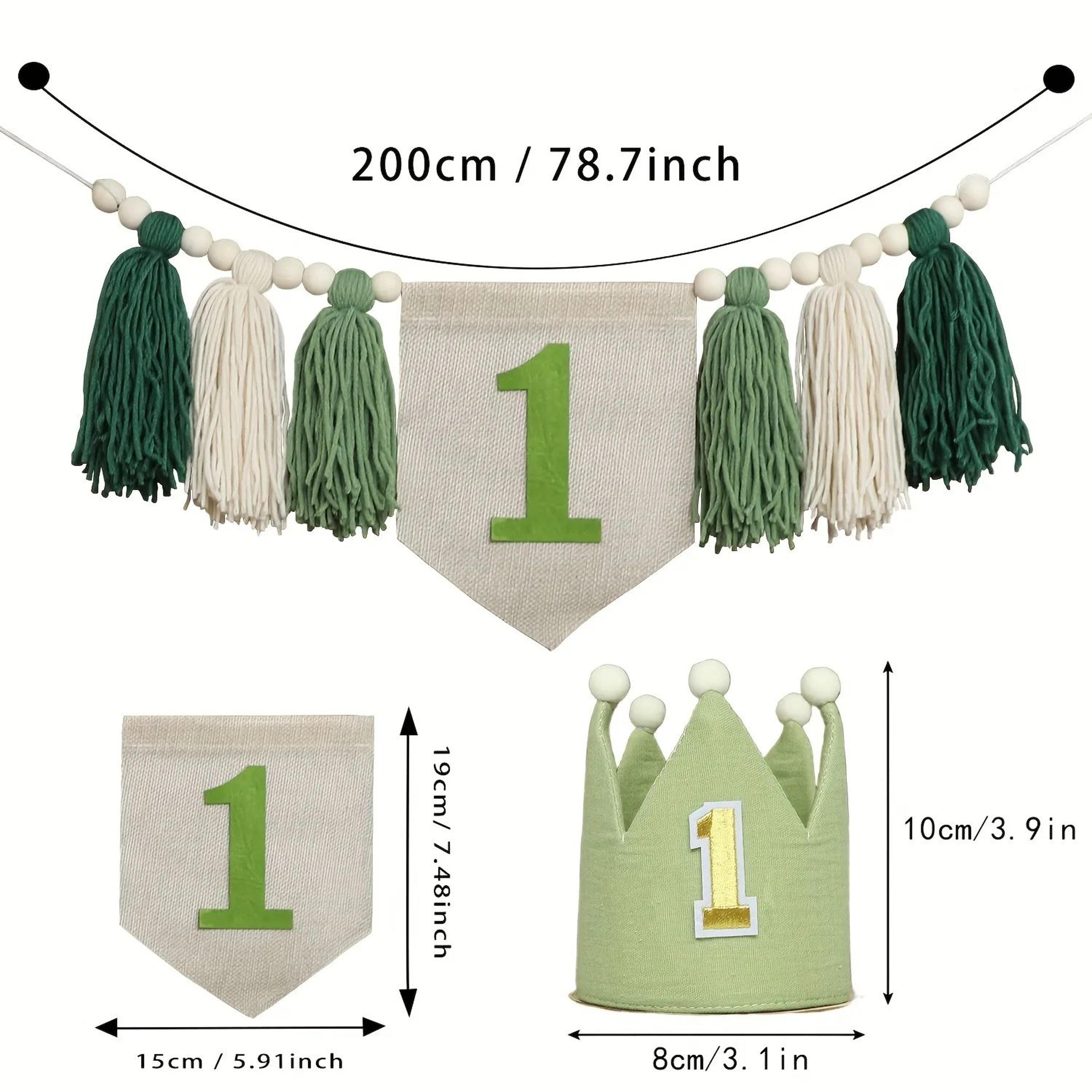 Boho 1st Birthday High Chair Banner  Modern Nursery  Baby Room Party Decoration 5