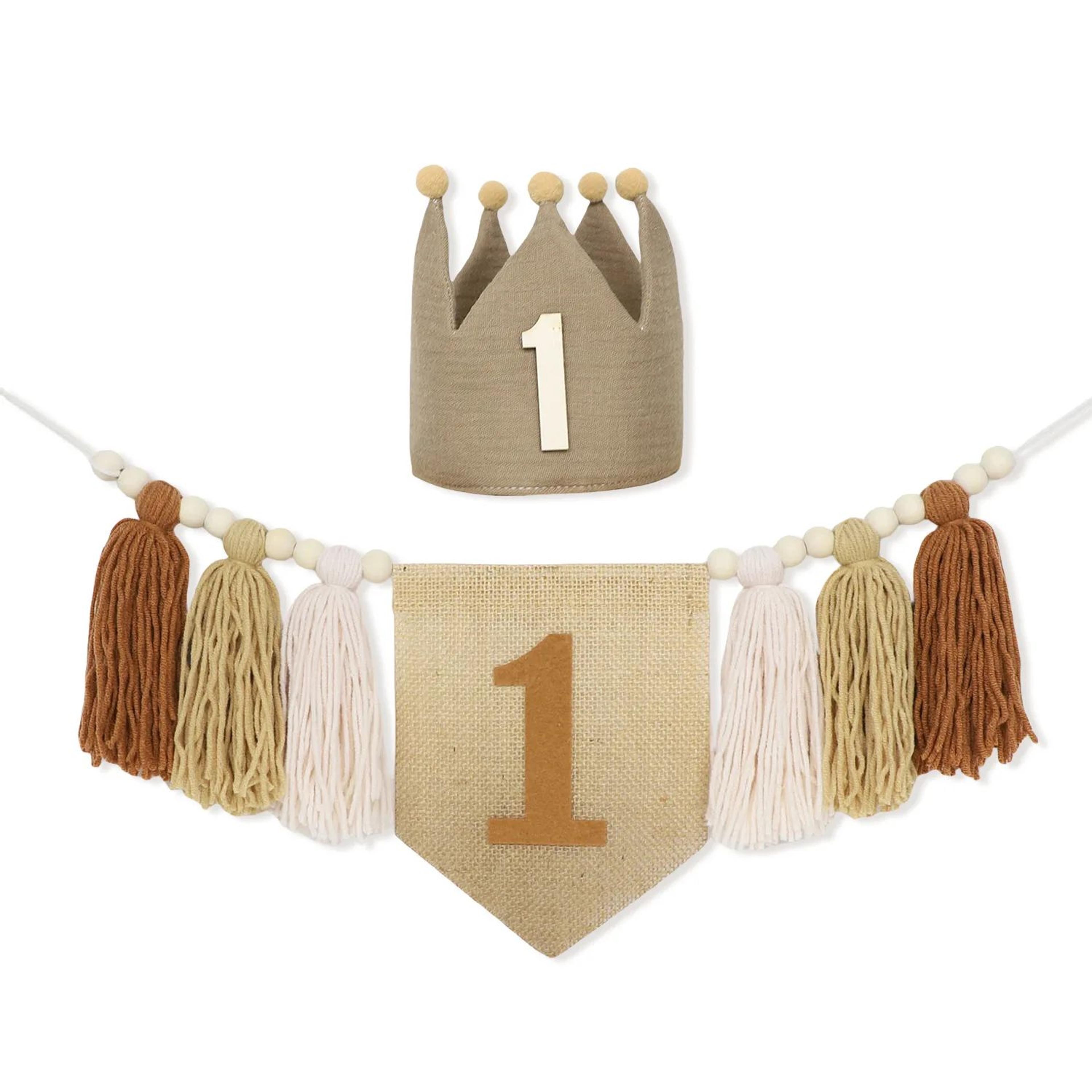 Boho 1st Birthday High Chair Banner  Modern Nursery  Baby Room Party Decoration 9