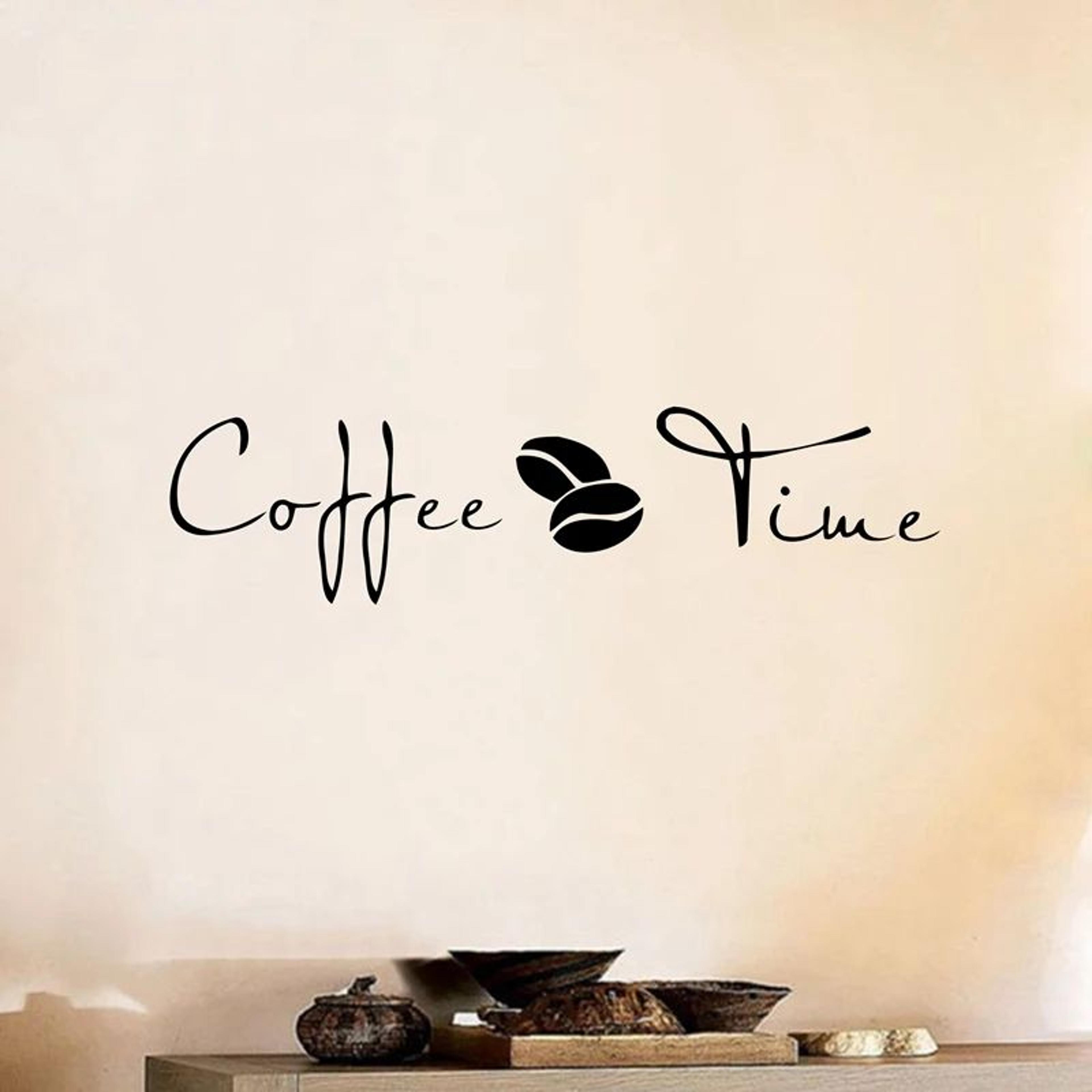 modern coffee wall art vinyl decal sticker for coffee shop & office decor