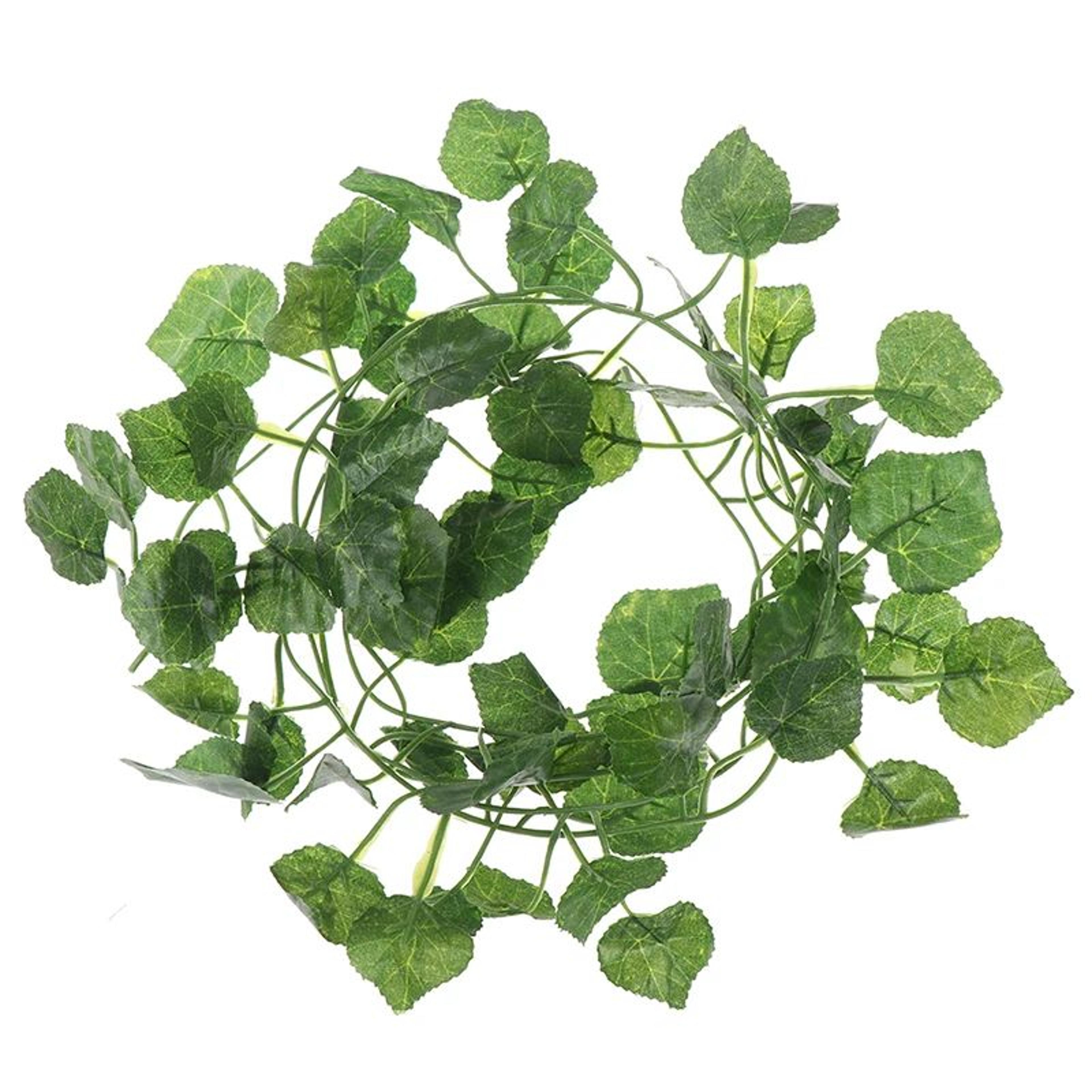7.9 ft artificial ivy hanging vine garland – green leaf wall decor plants