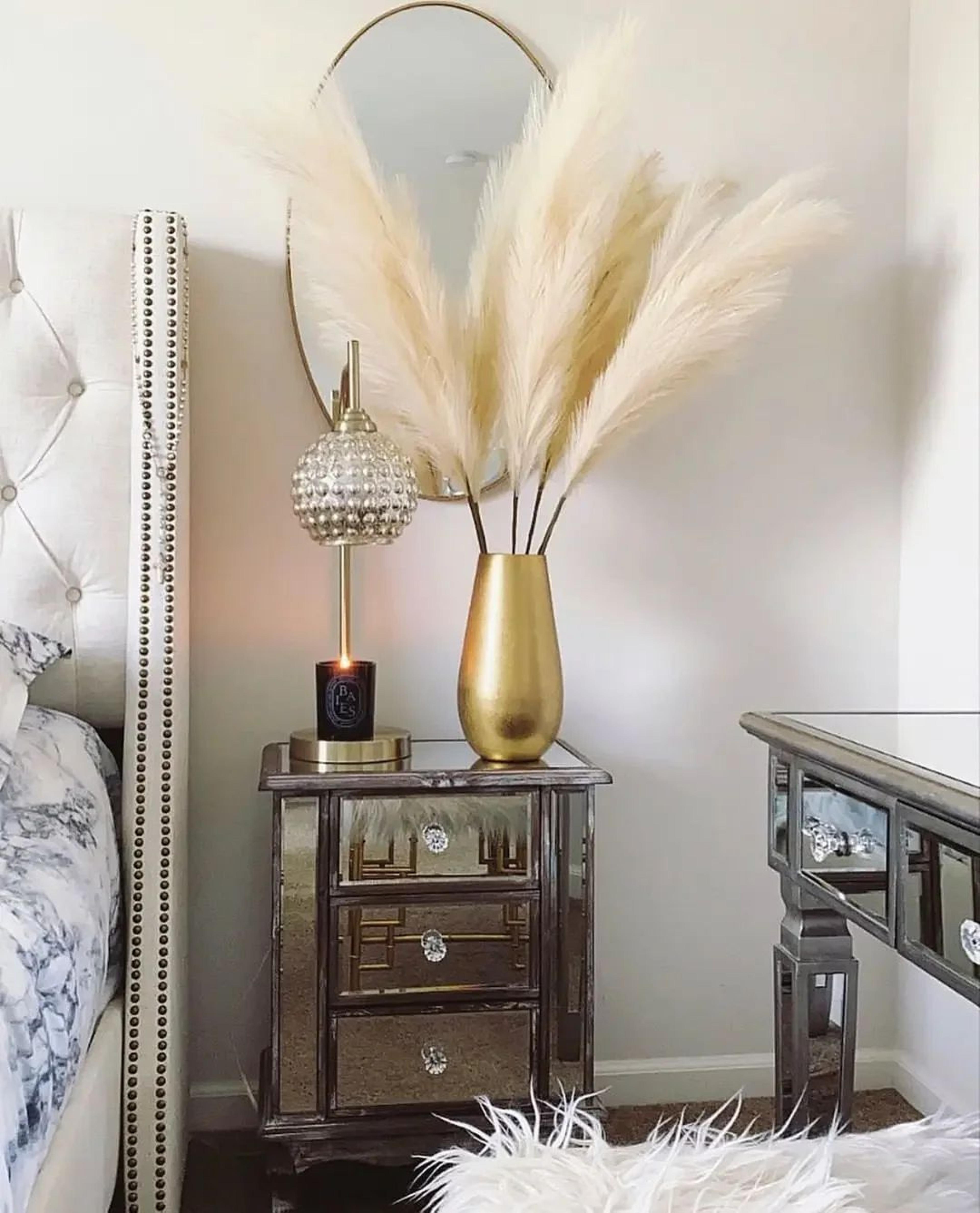 Large Artificial Faux Pampas Grass Stems  47in Tall Fluffy Boho Home Decor 0