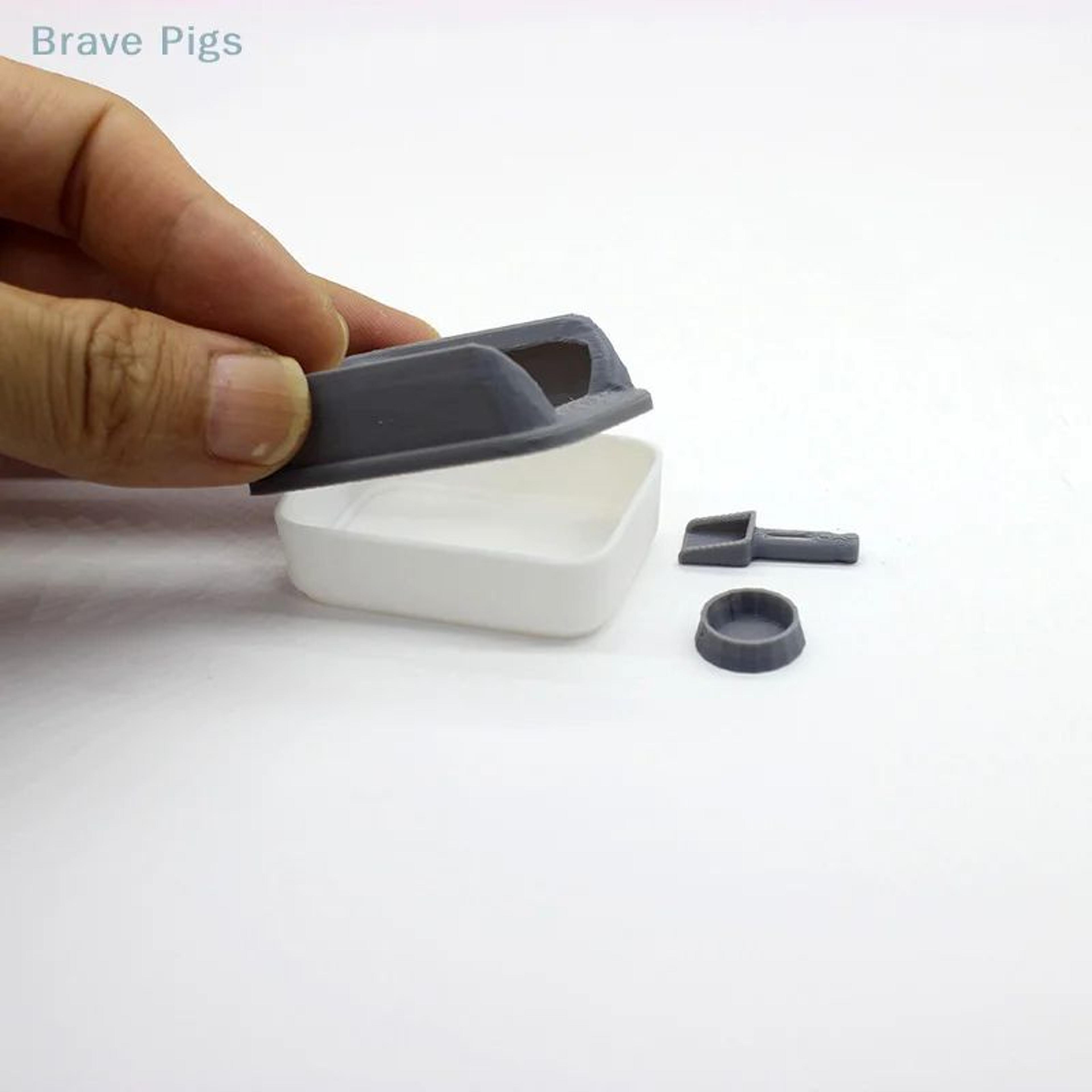 3pcs Mini Dollhouse Cat Litter Box Set  Miniature Pet Supplies With Shovel Accessories 3