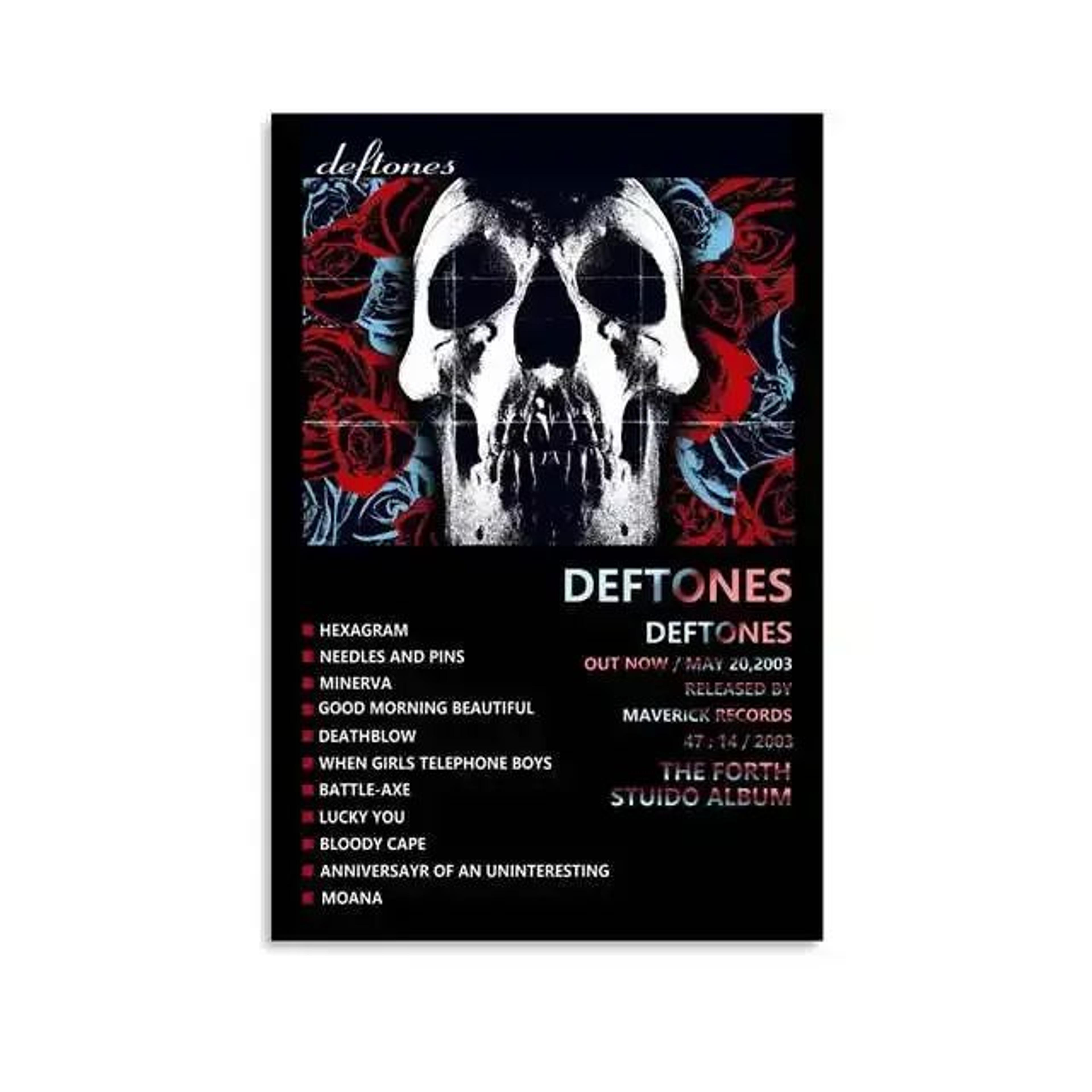 Deftones Around The Fur Canvas Poster  Retro Rock Band Wall Art Decor 29