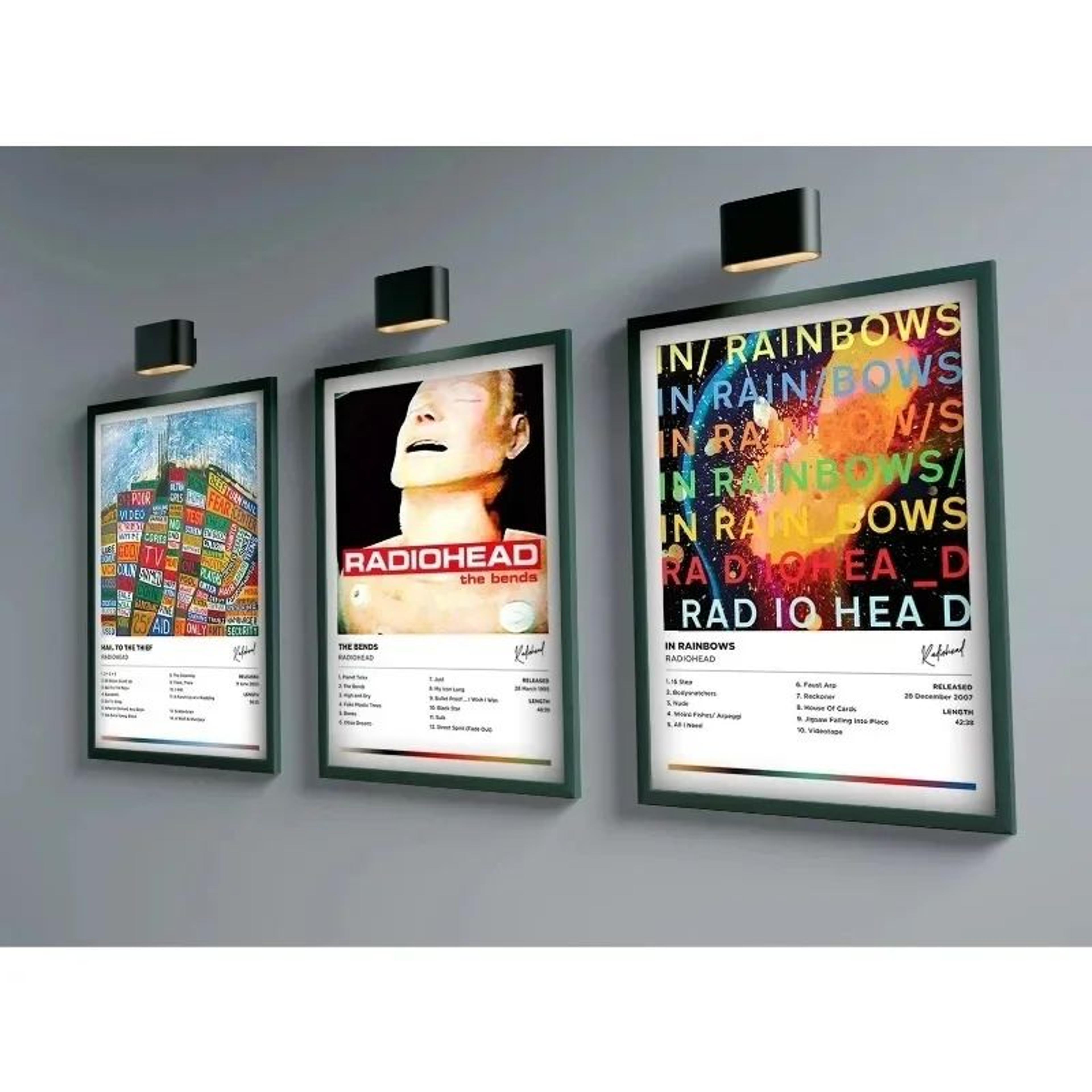 Radiohead The Bends Canvas Poster  Retro Rock Album Cover Wall Art 1