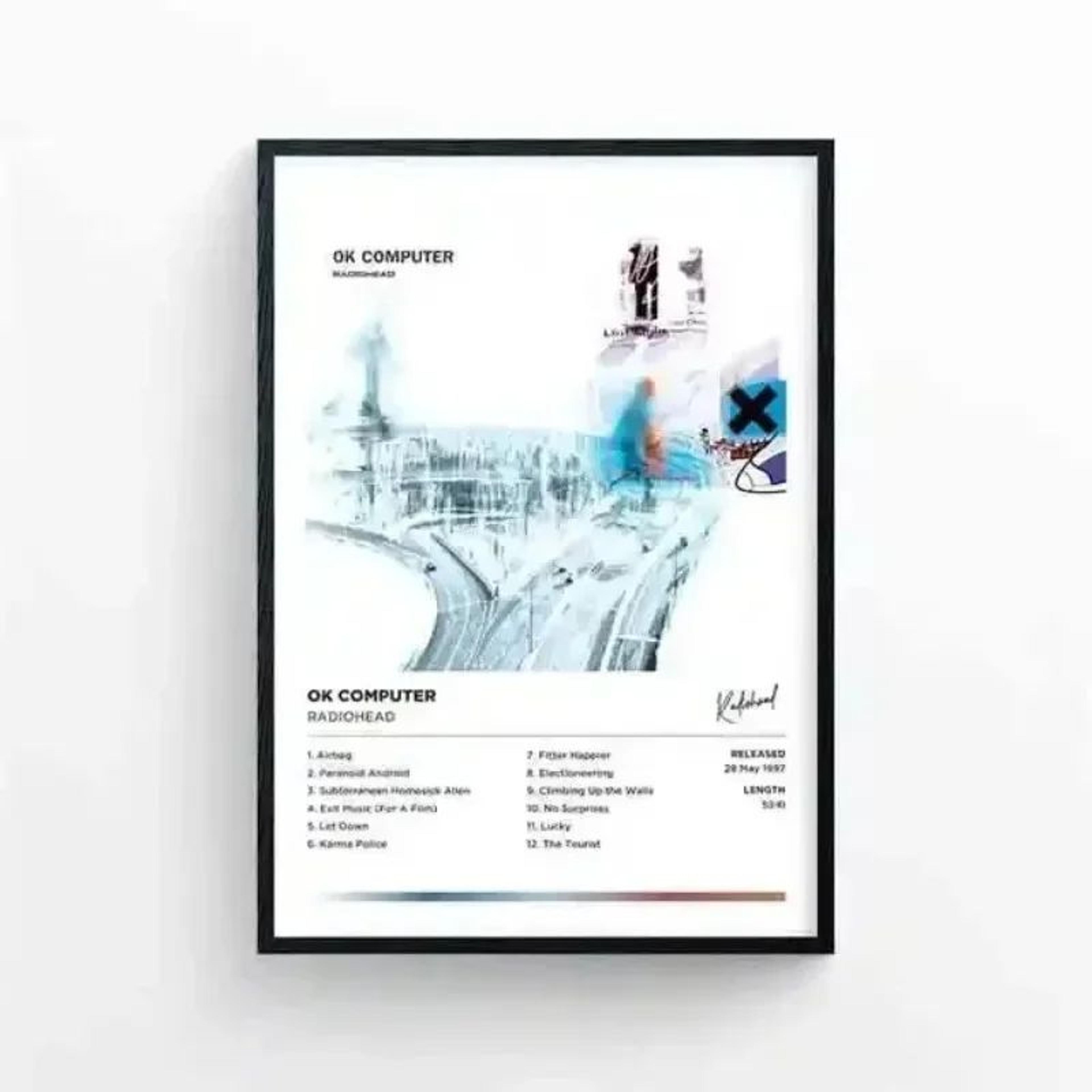 Radiohead The Bends Canvas Poster  Retro Rock Album Cover Wall Art 9