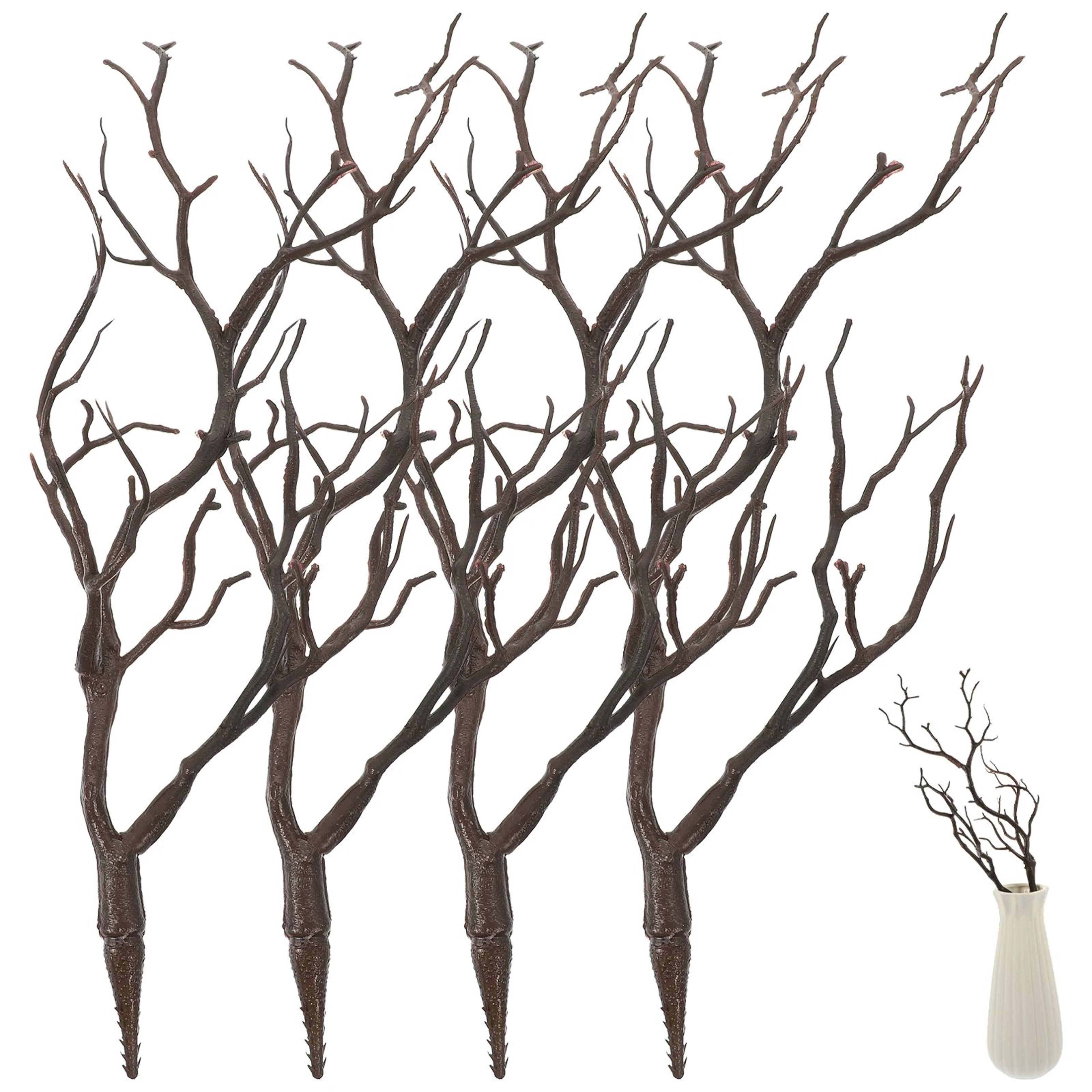 4pcs Artificial Antler Tree Branch Stems  Rustic Faux Dried Branch Home Decor 7