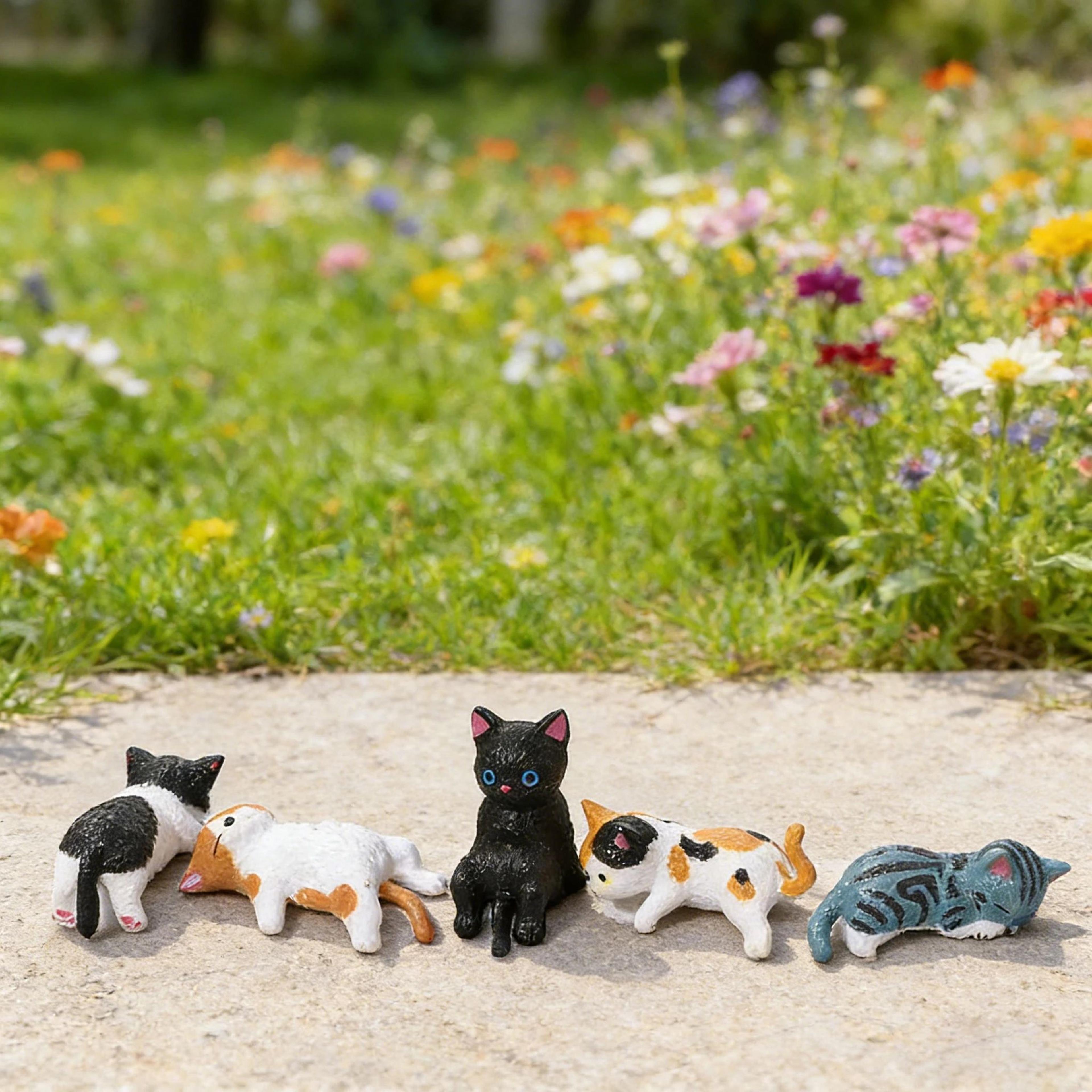 5Pack Kawaii Healing Cat Screen Sitter Figurines  Cute Monitor Desk Companion Decor 4