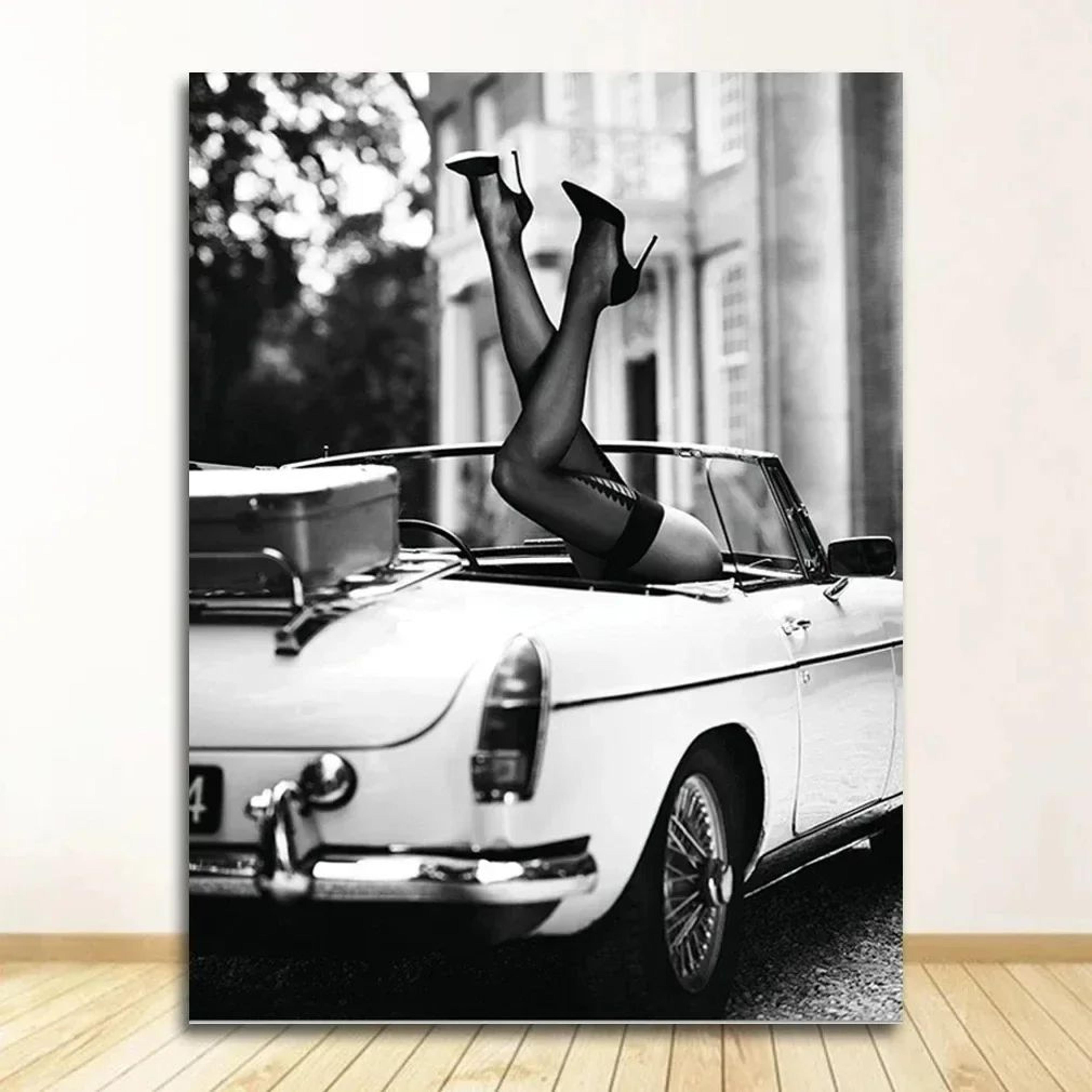 vintage perfume lady canvas wall art print – fashion home decor poster for bedroom & living room