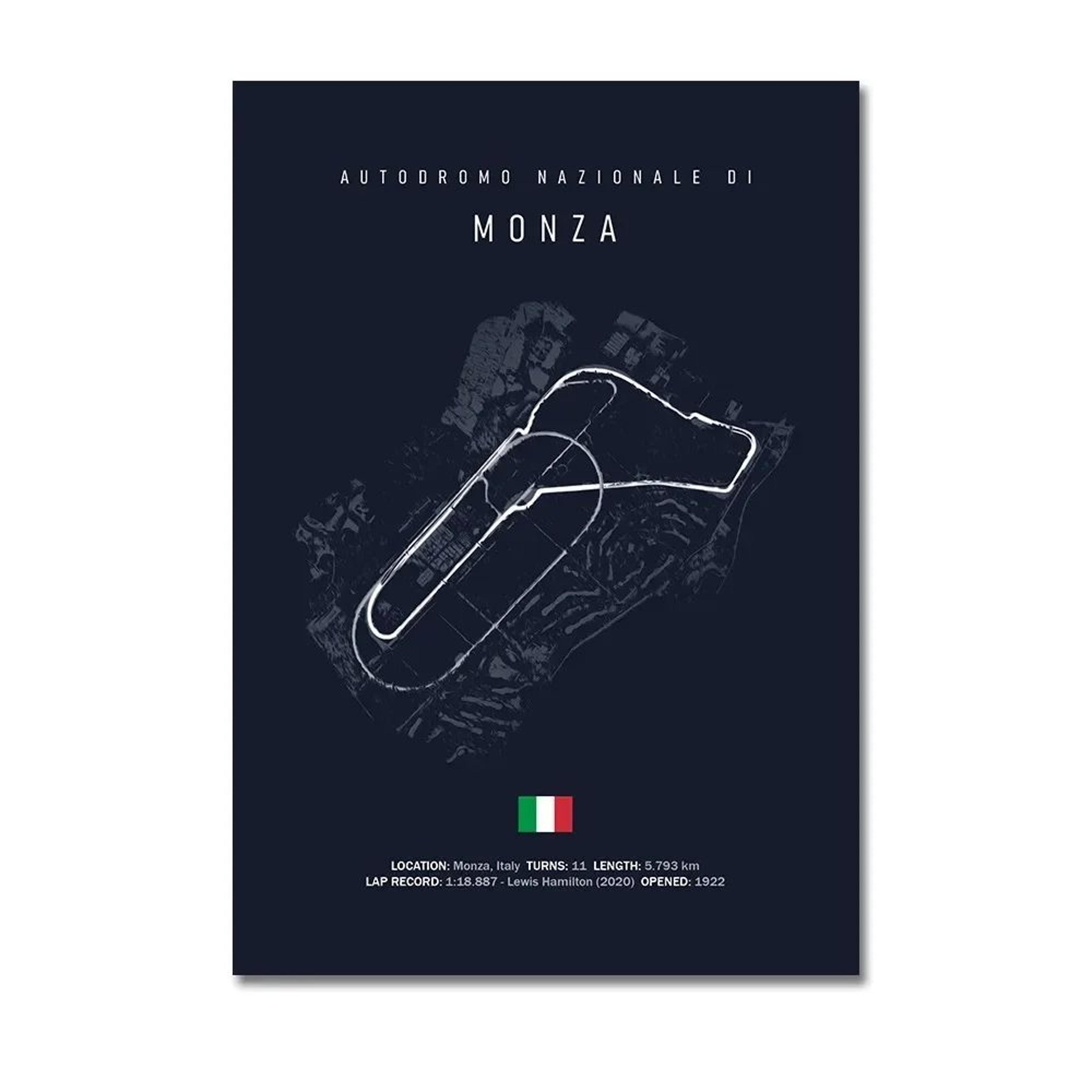 F1 Circuit Track Canvas Wall Art  Nurburgring Monza Silverstone Motorsport Racing Poster 10
