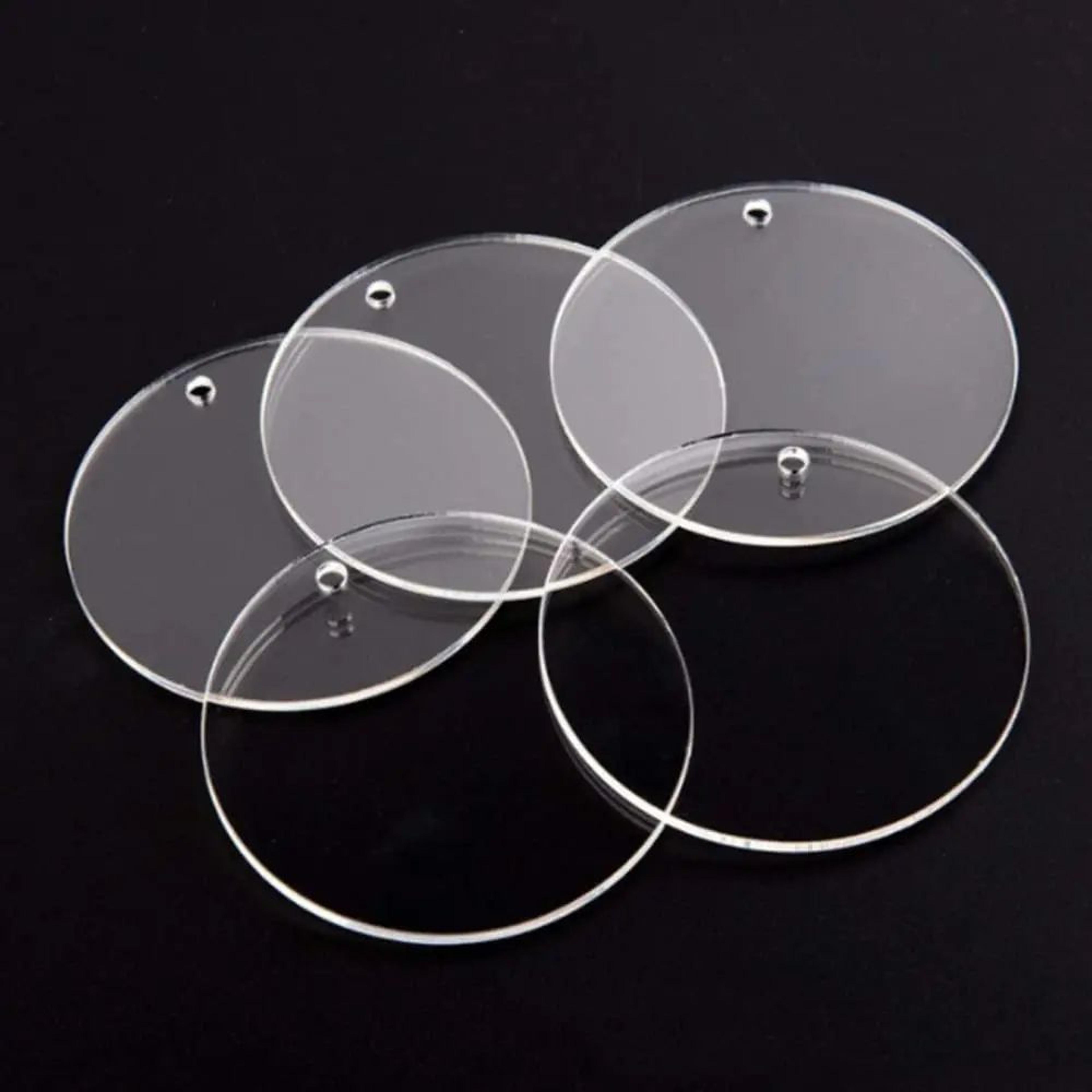 clear acrylic ornament blanks – round transparent disc for diy crafts & vinyl projects