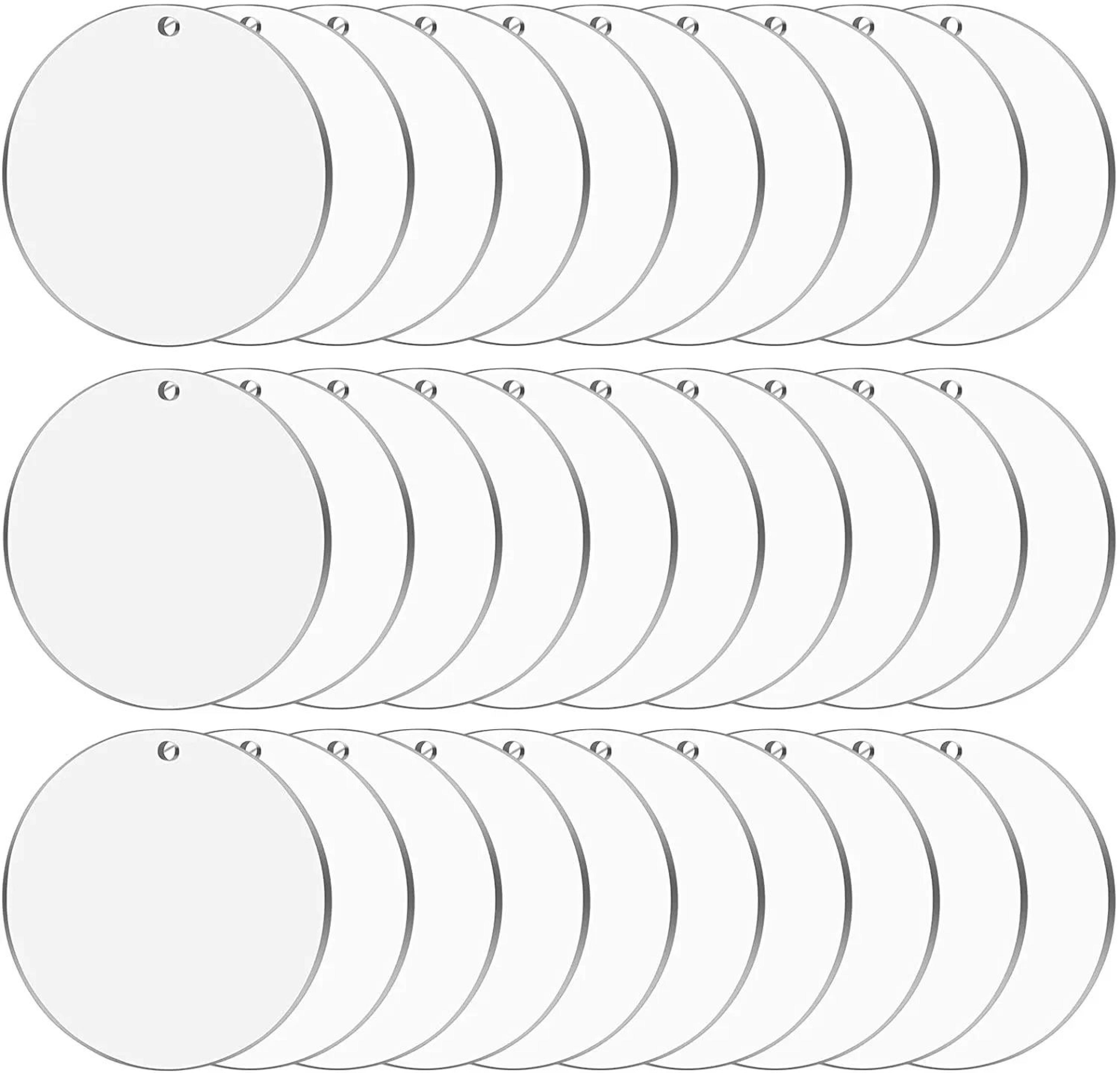 Clear Acrylic Ornament Blanks  Round Transparent Disc For DIY Crafts  Vinyl Projects 11