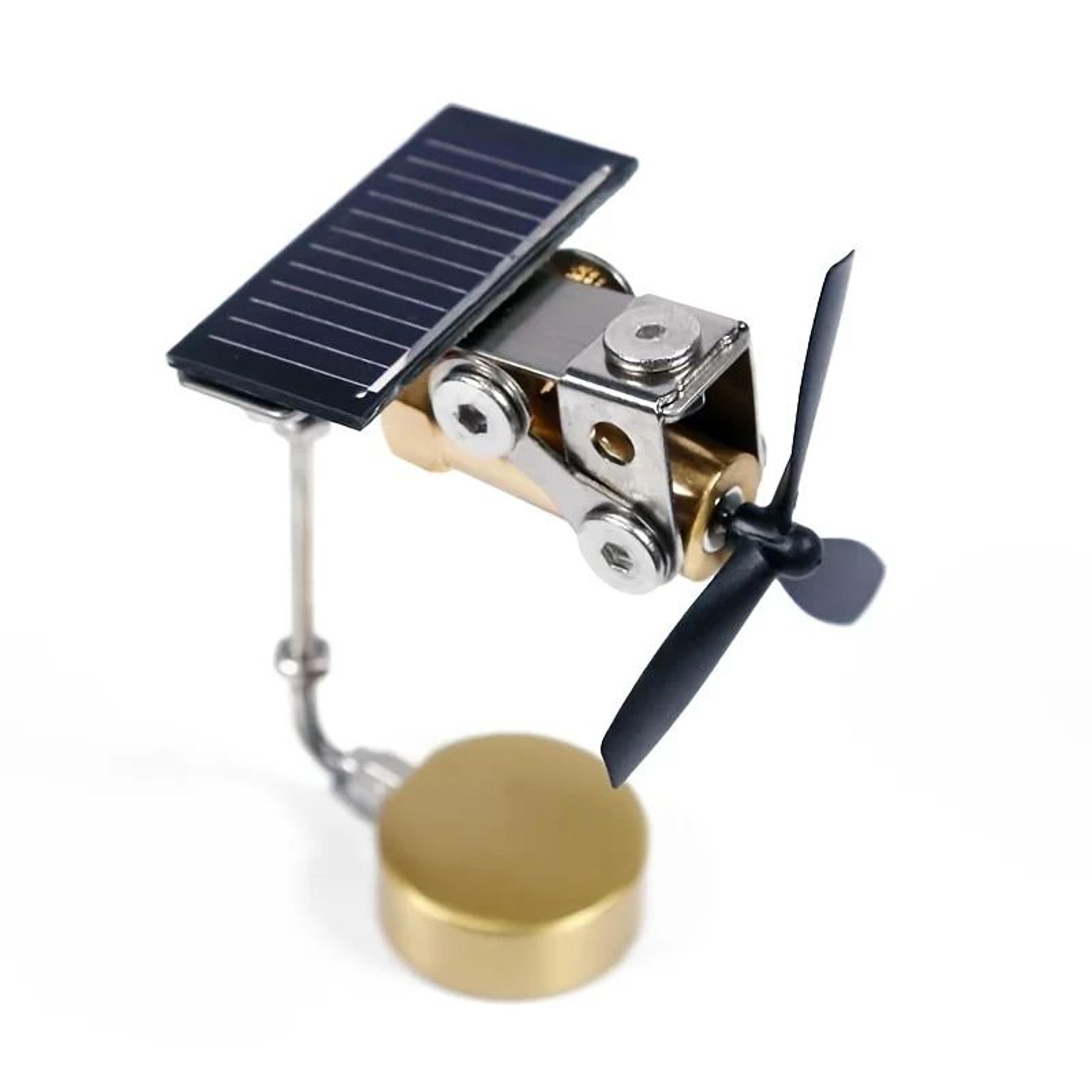 Solar Powered Copper Windmill Ornament  Educational Metal Science Puzzle Decor 2