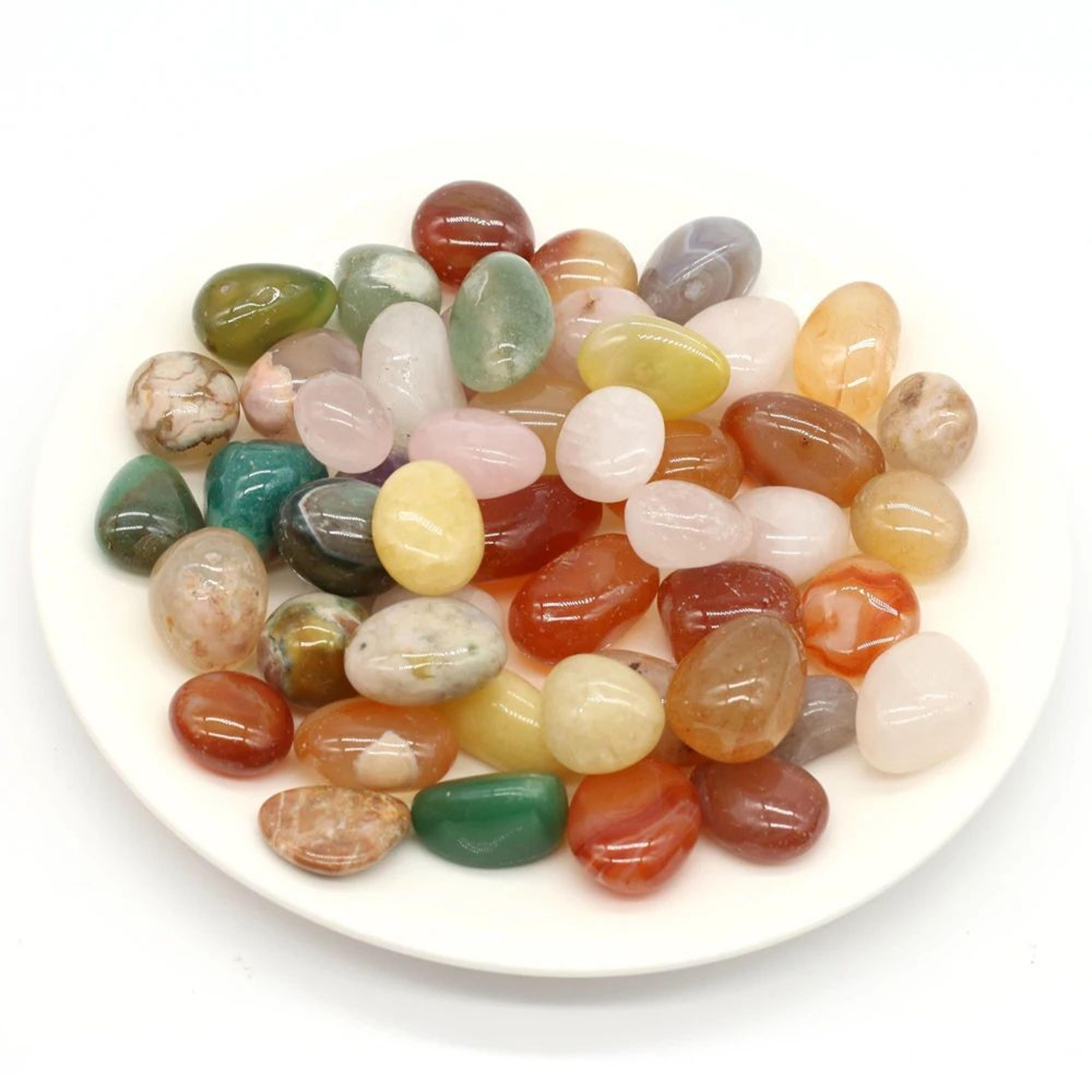 Natural Rain Flower Stone Pebbles  Colorful Crystal Gravel For Fish Tanks  Home Decor 10