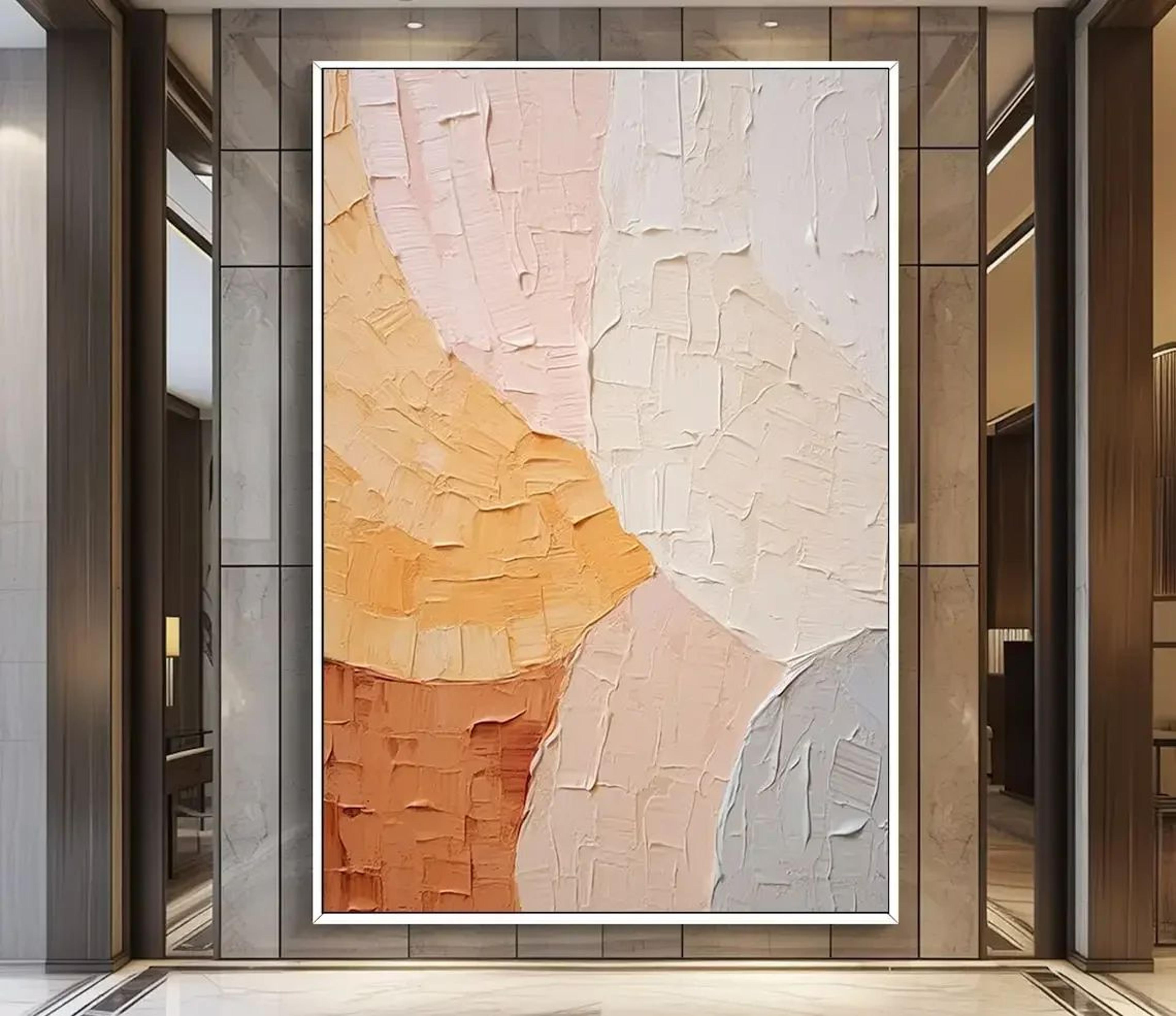 Abstract Gold Texture Canvas Wall Art  Handmade Minimalist Oil Painting For Living Room Decor 12
