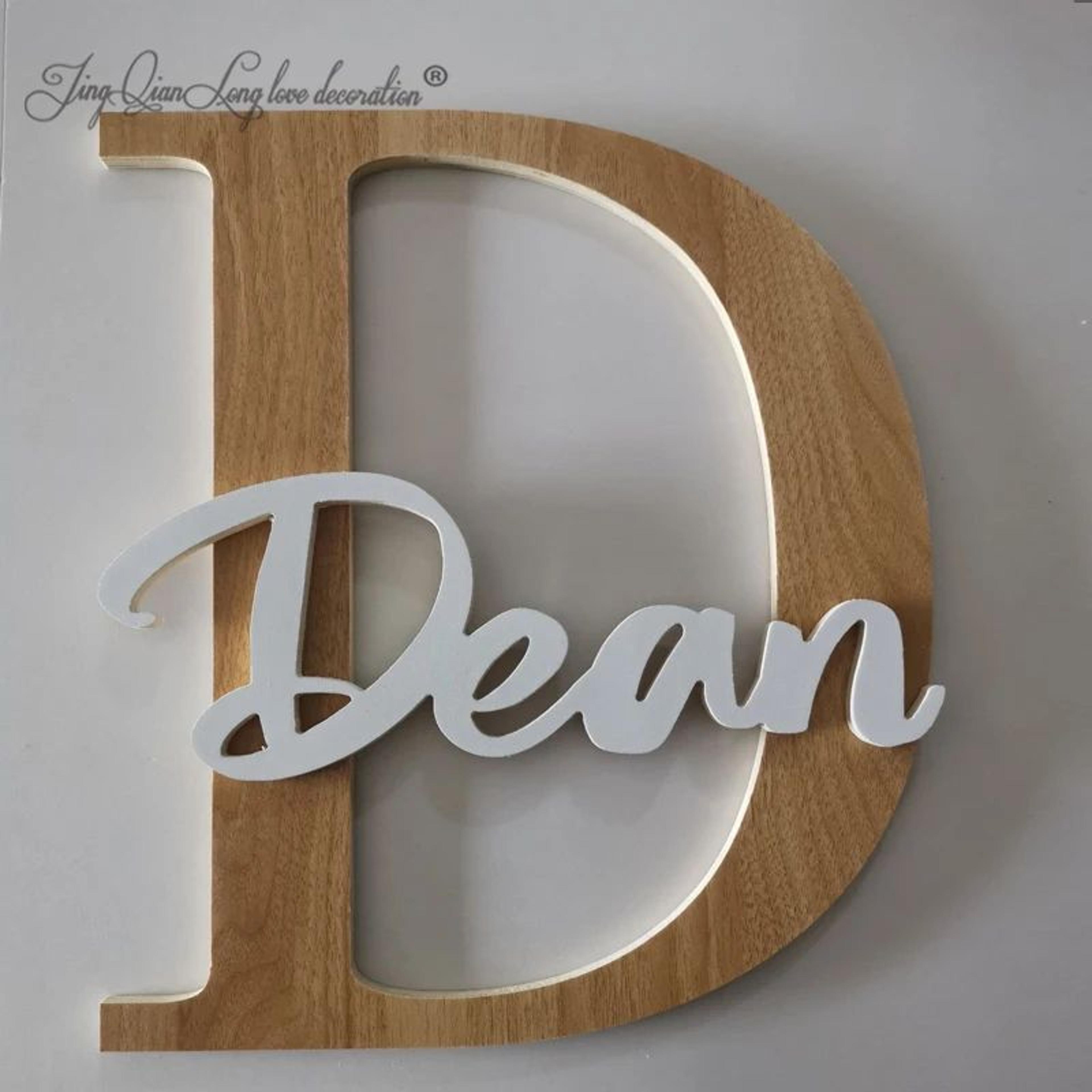 Custom Wooden Name Sign  Script Font Nursery Wall Letters For Kids Room Decor 3