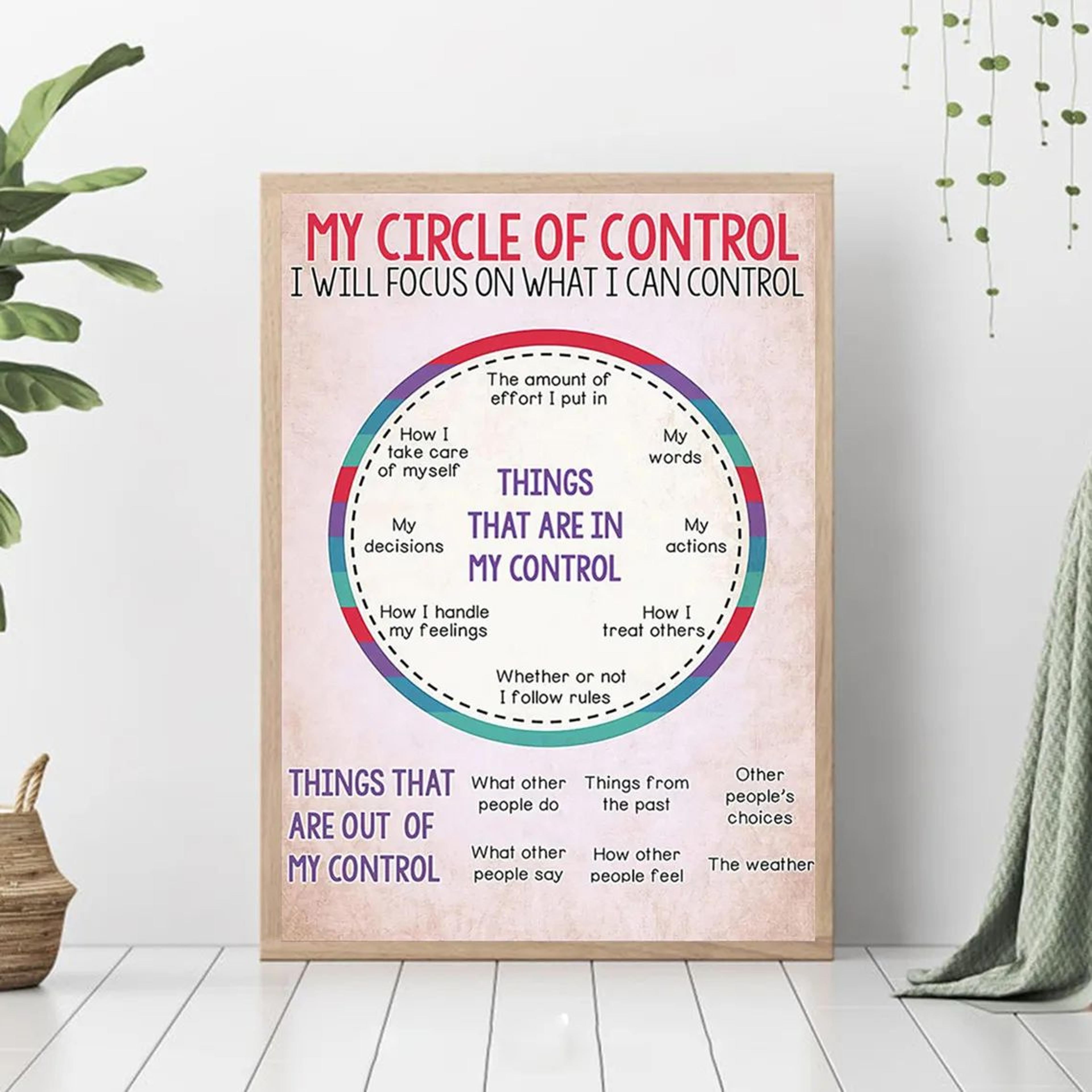 Social Worker Control Circle Canvas Poster  Mental Health Professional Wall Art Print 5