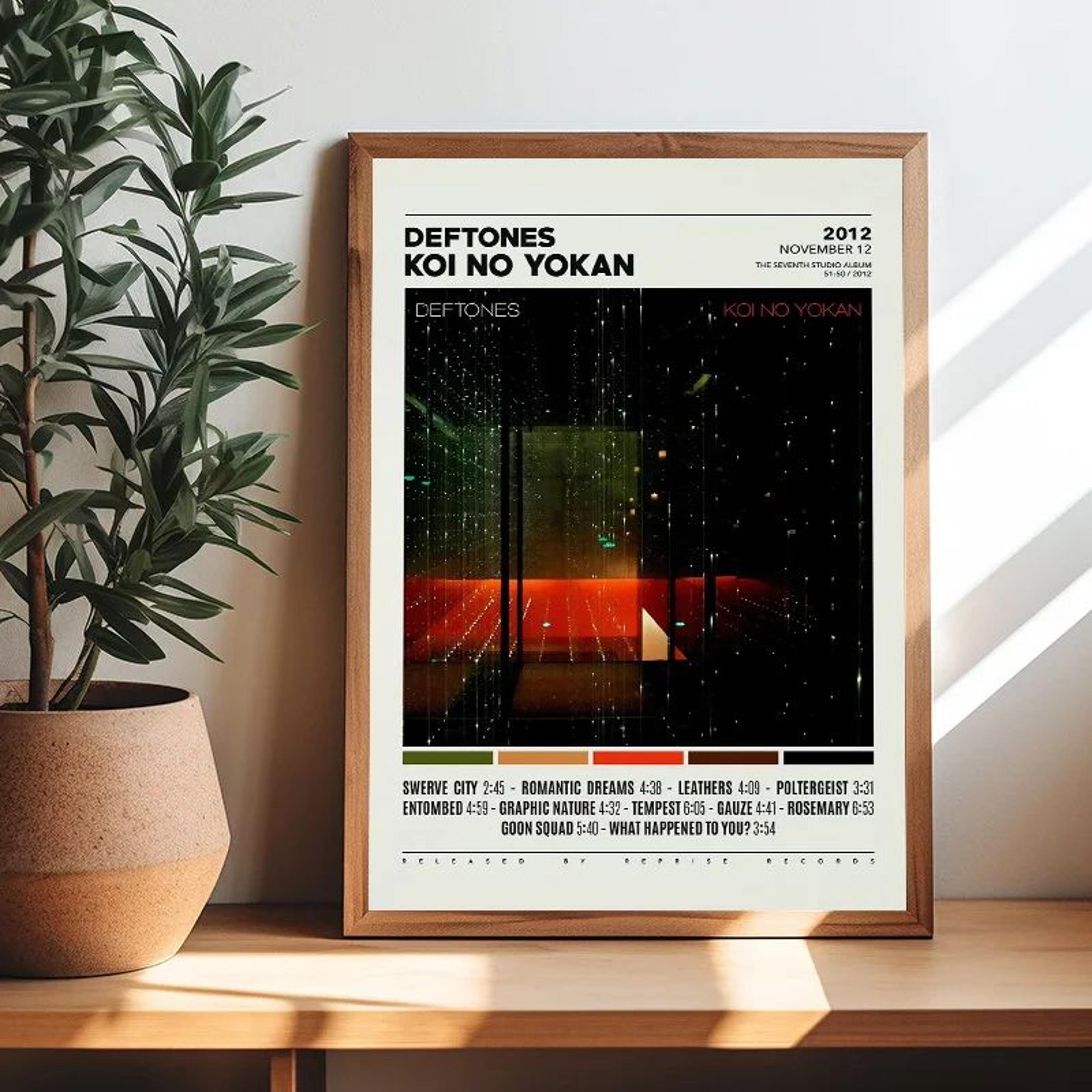deftones album cover canvas wall art – alternative rock music poster decor