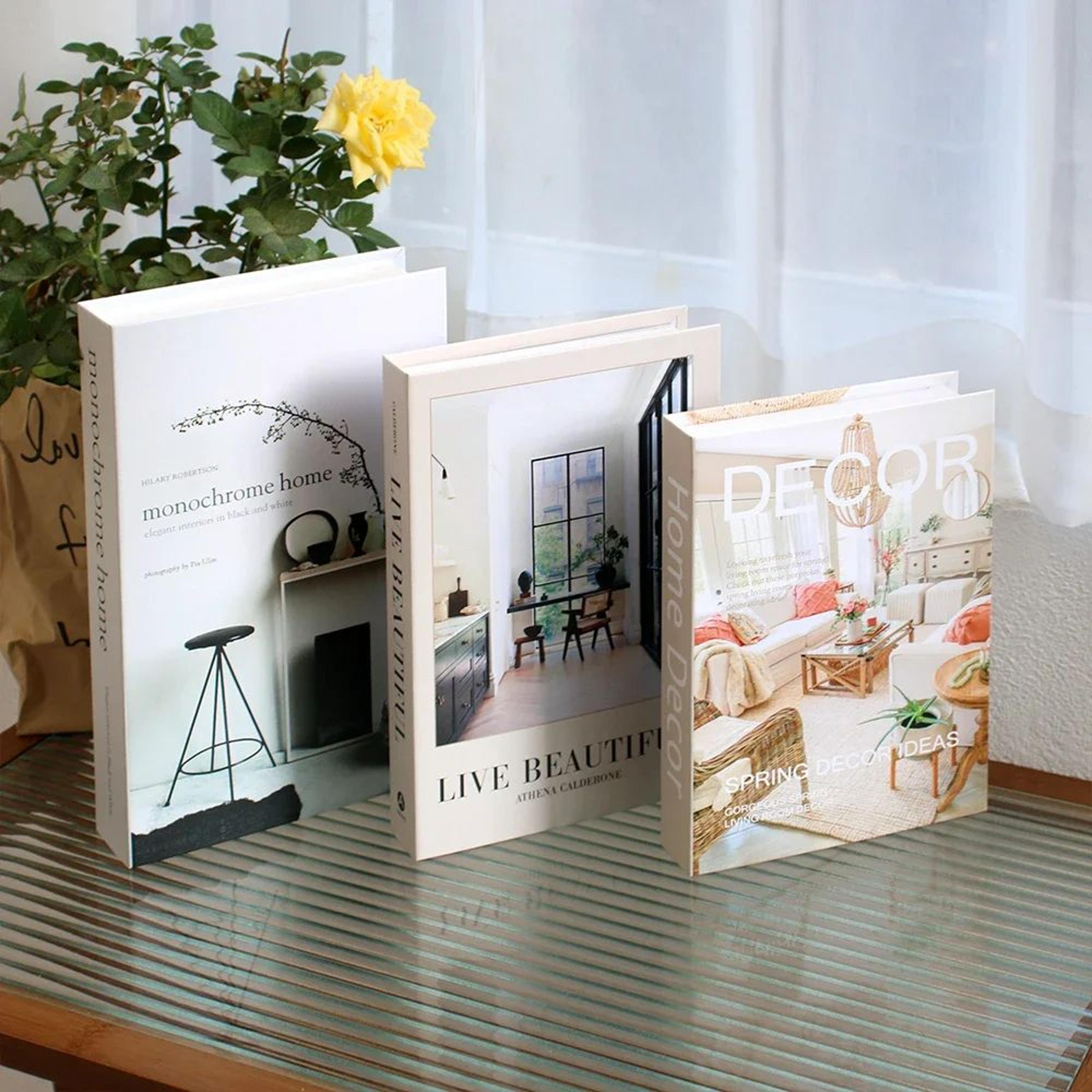 3pcs Decorative Fake Book Set  Modern Faux Books For Coffee Table Bookshelf  Home Decor 1