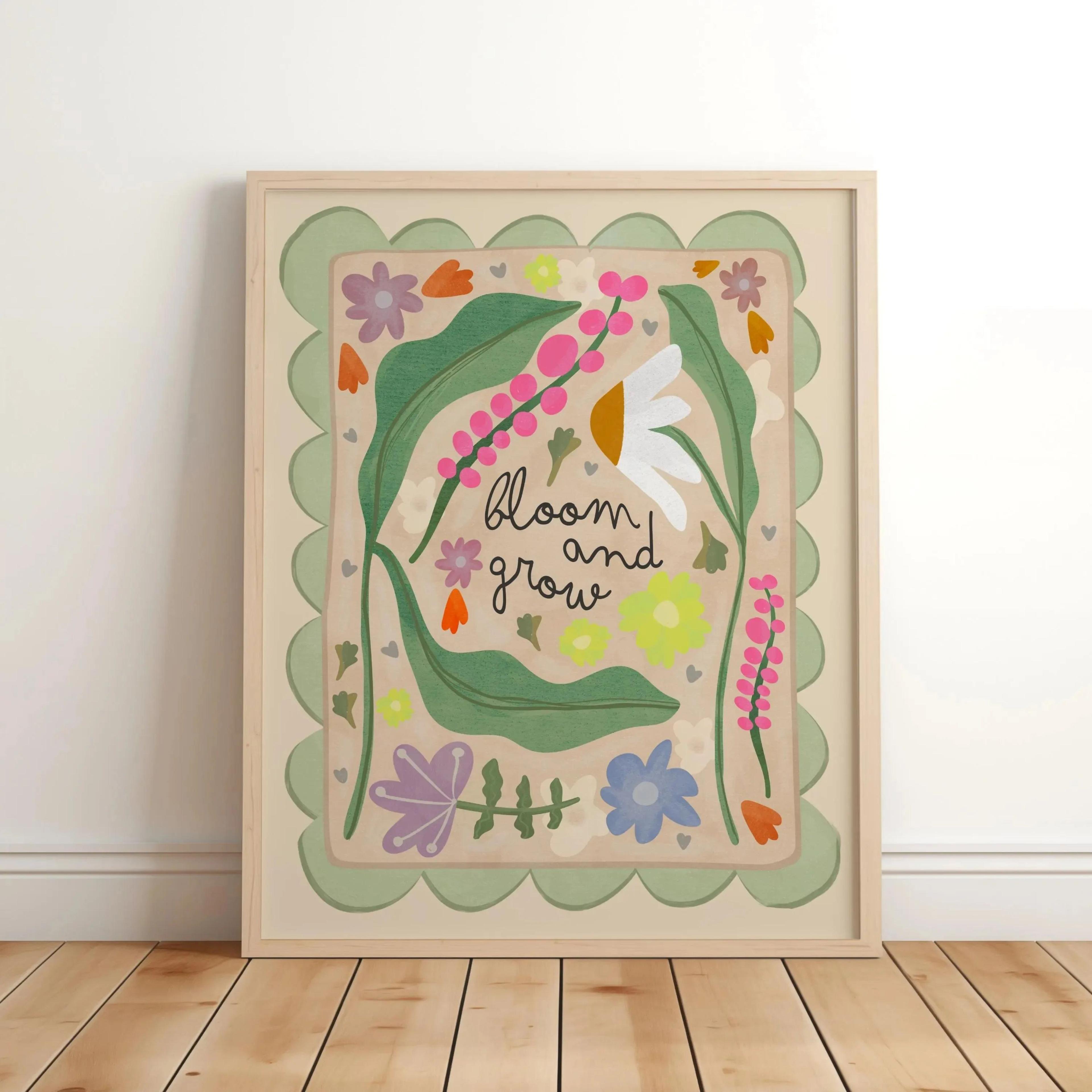 Believe In Magic Unicorn Nursery Wall Art  Inspirational Canvas Print For Kids Bedroom  Playroom De